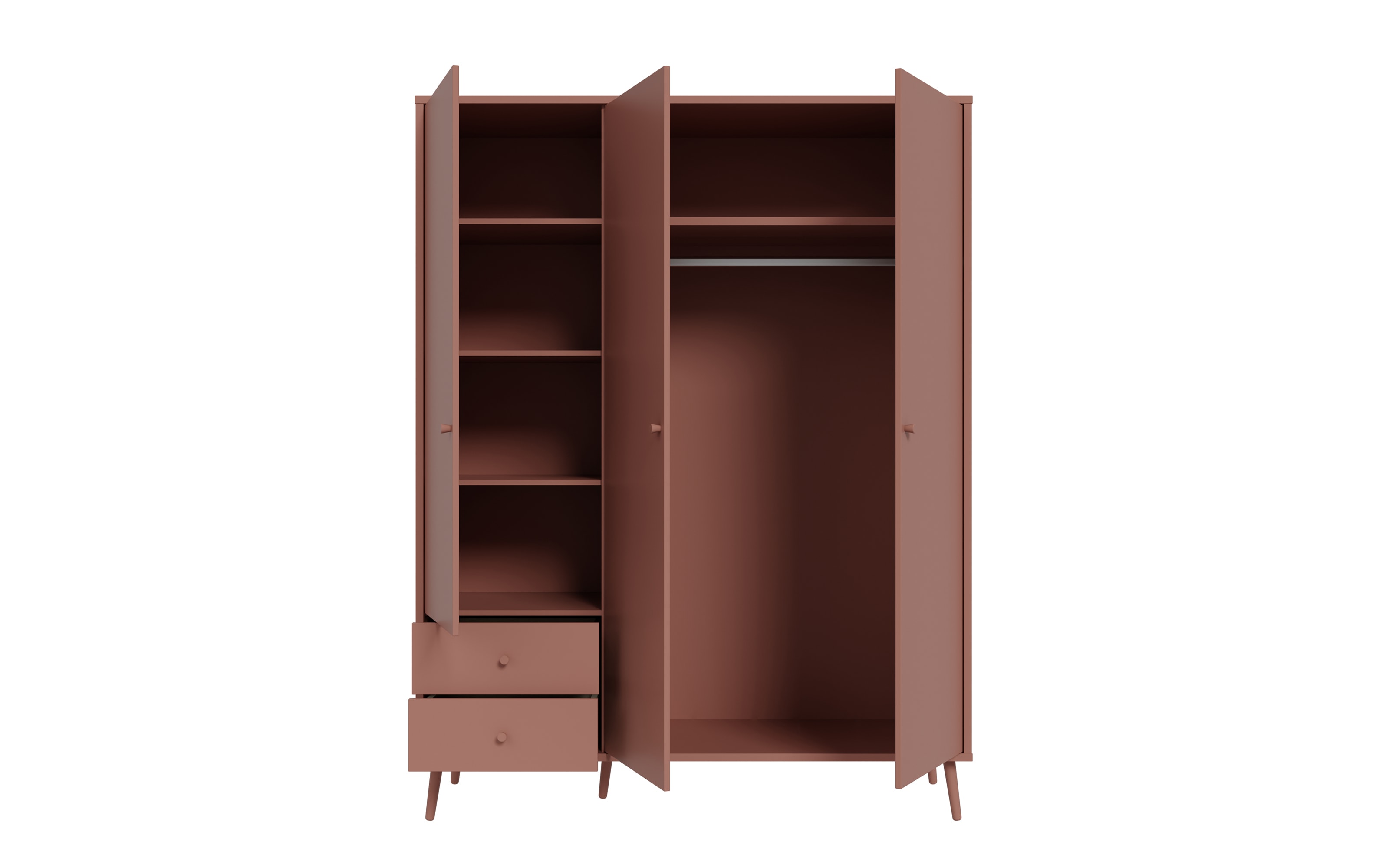 Kleiderschrank Harllson EasyKlix, terracotta, 154,2 cm