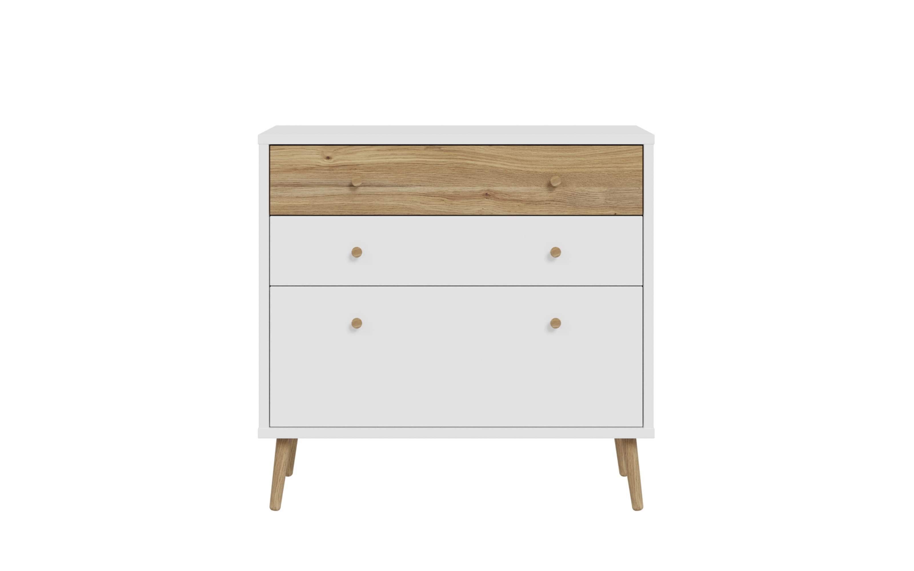Sideboard Harllson EasyKlix, weiß/Mauvelle Eiche-Nachbildung, 89,8 cm