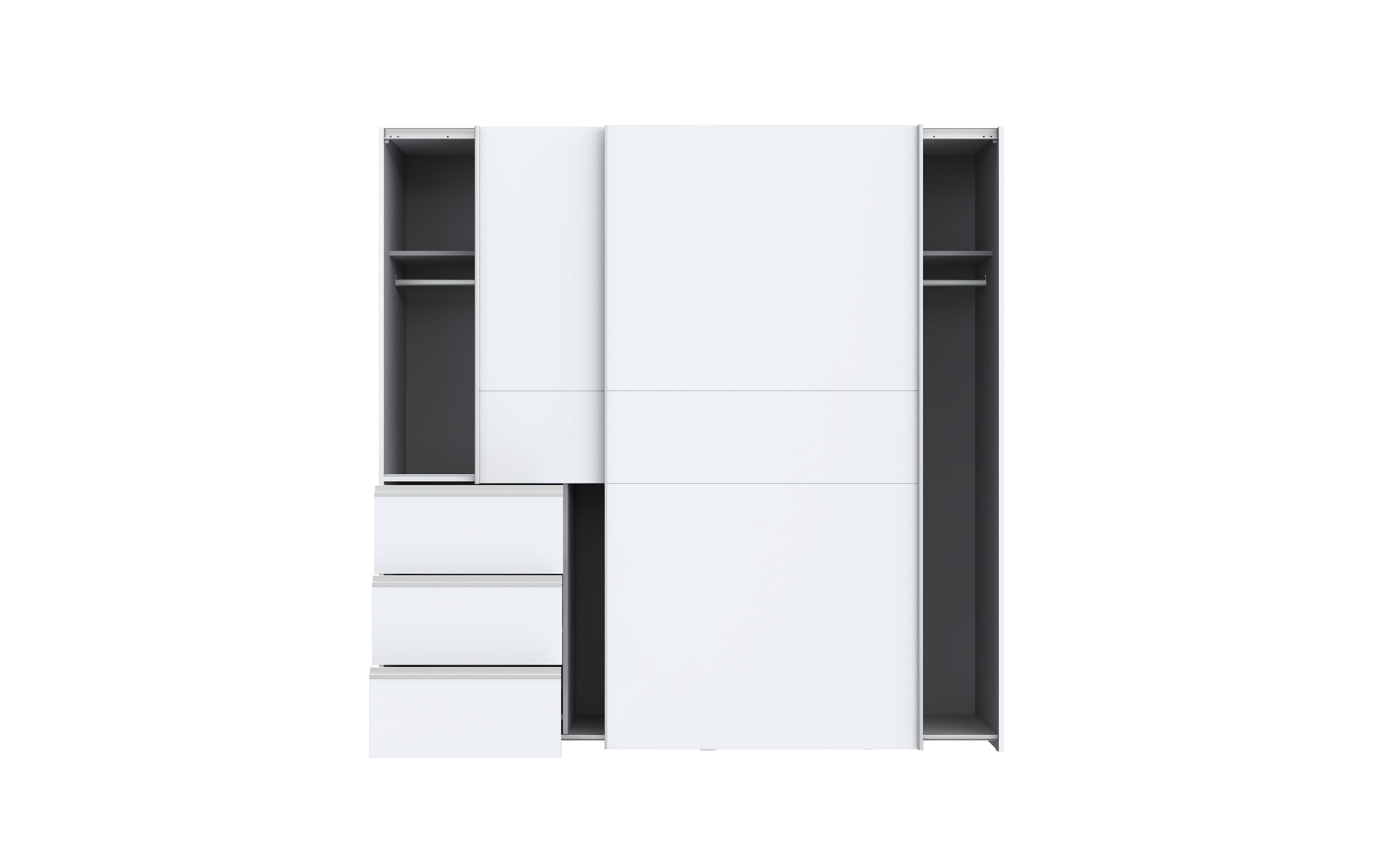 Kleiderschrank Winn2, weiß, 200 x 200,5 cm