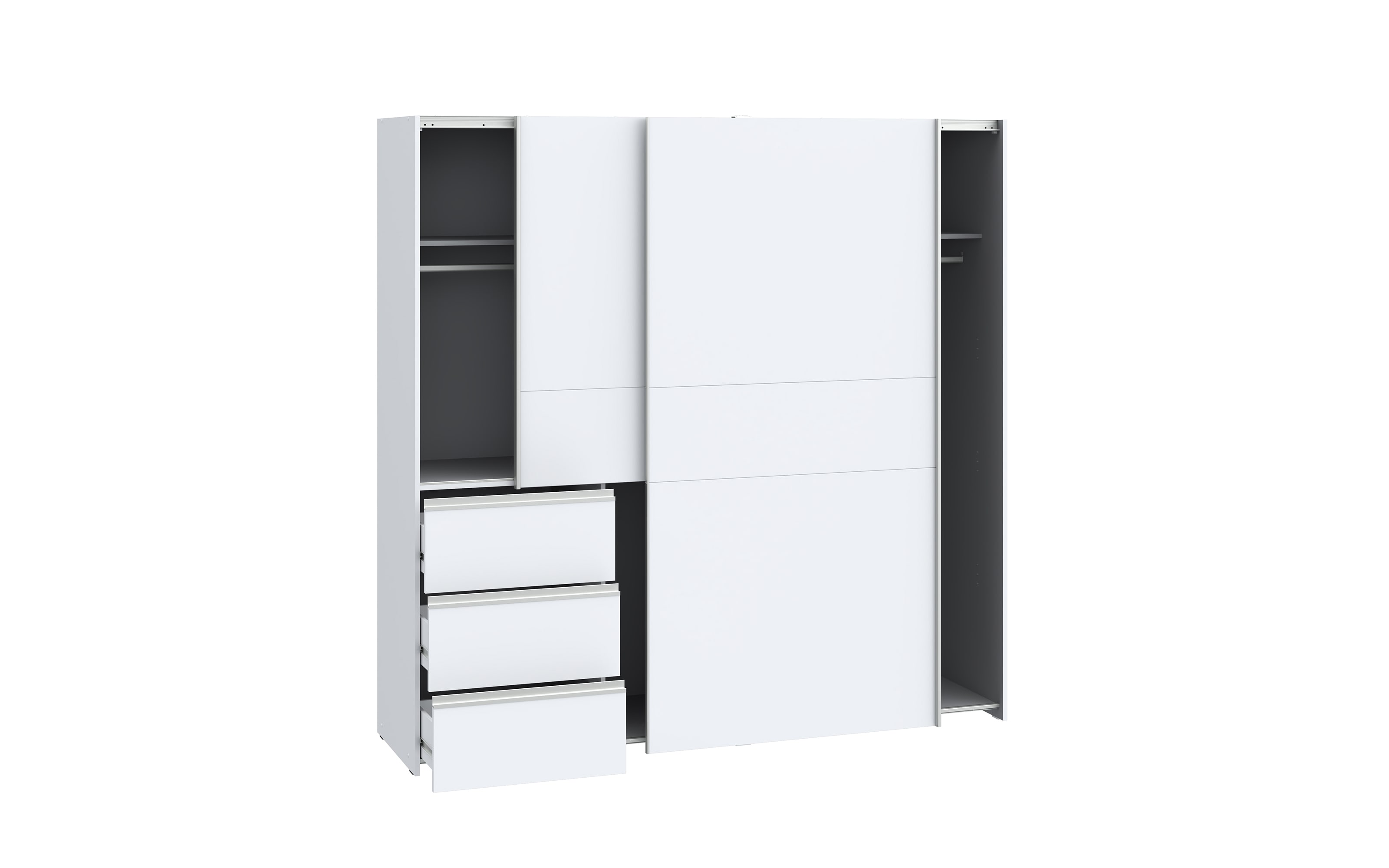 Kleiderschrank Winn2, weiß, 200 x 200,5 cm