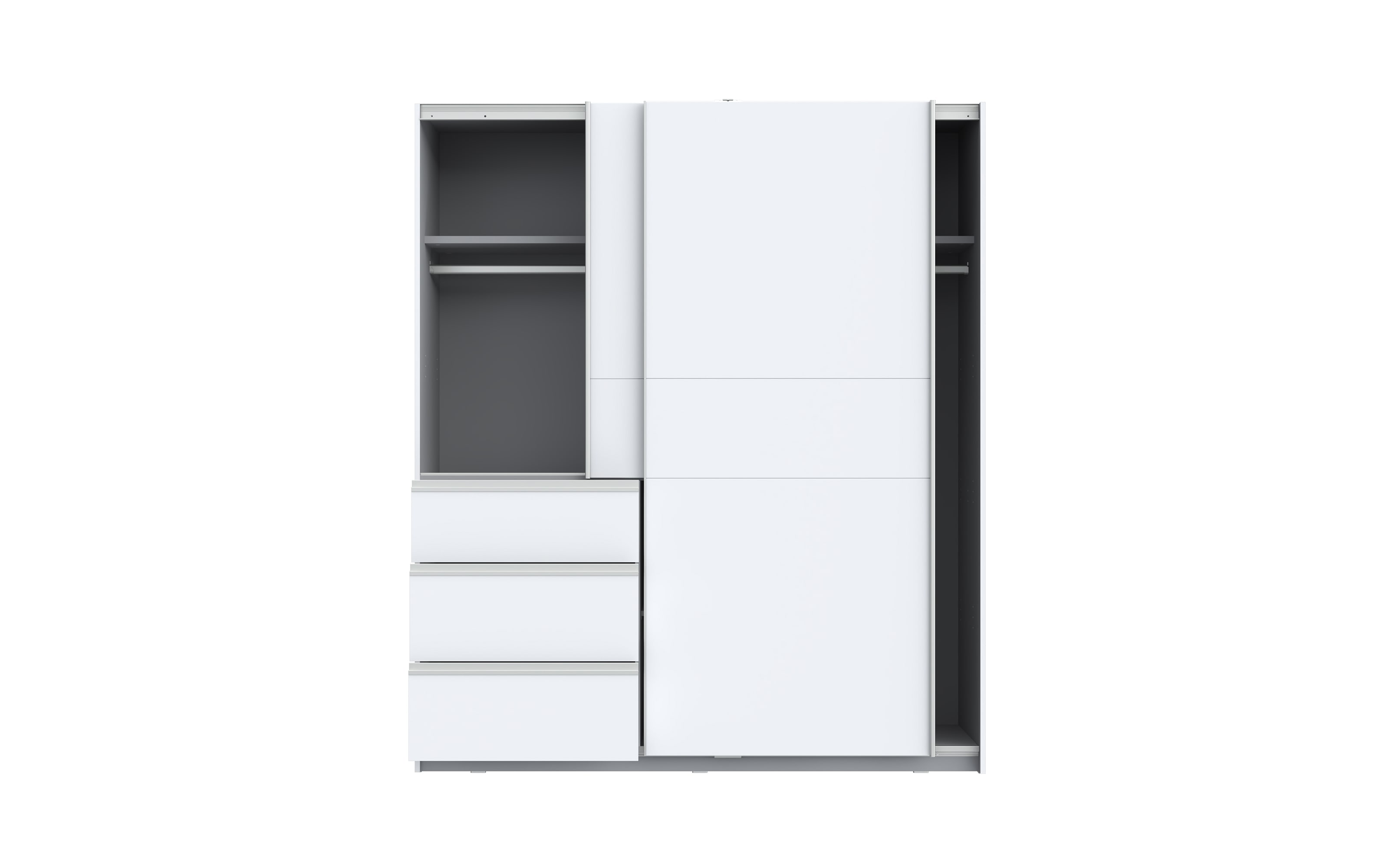 Kleiderschrank Winn2, weiß, 170,3 x 200,5 cm