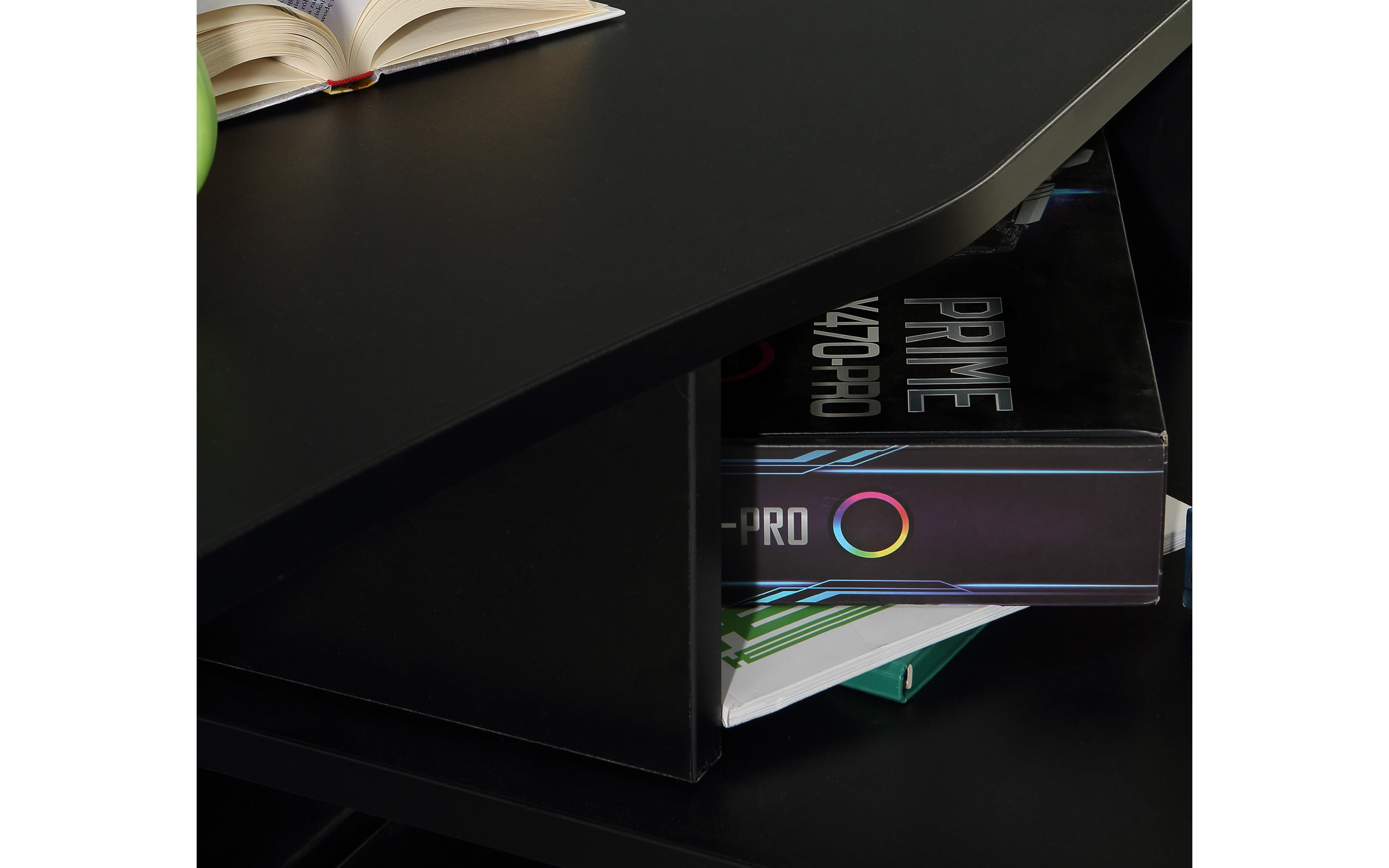 Eck-Gaming-Schreibtisch Tezaur, schwarz