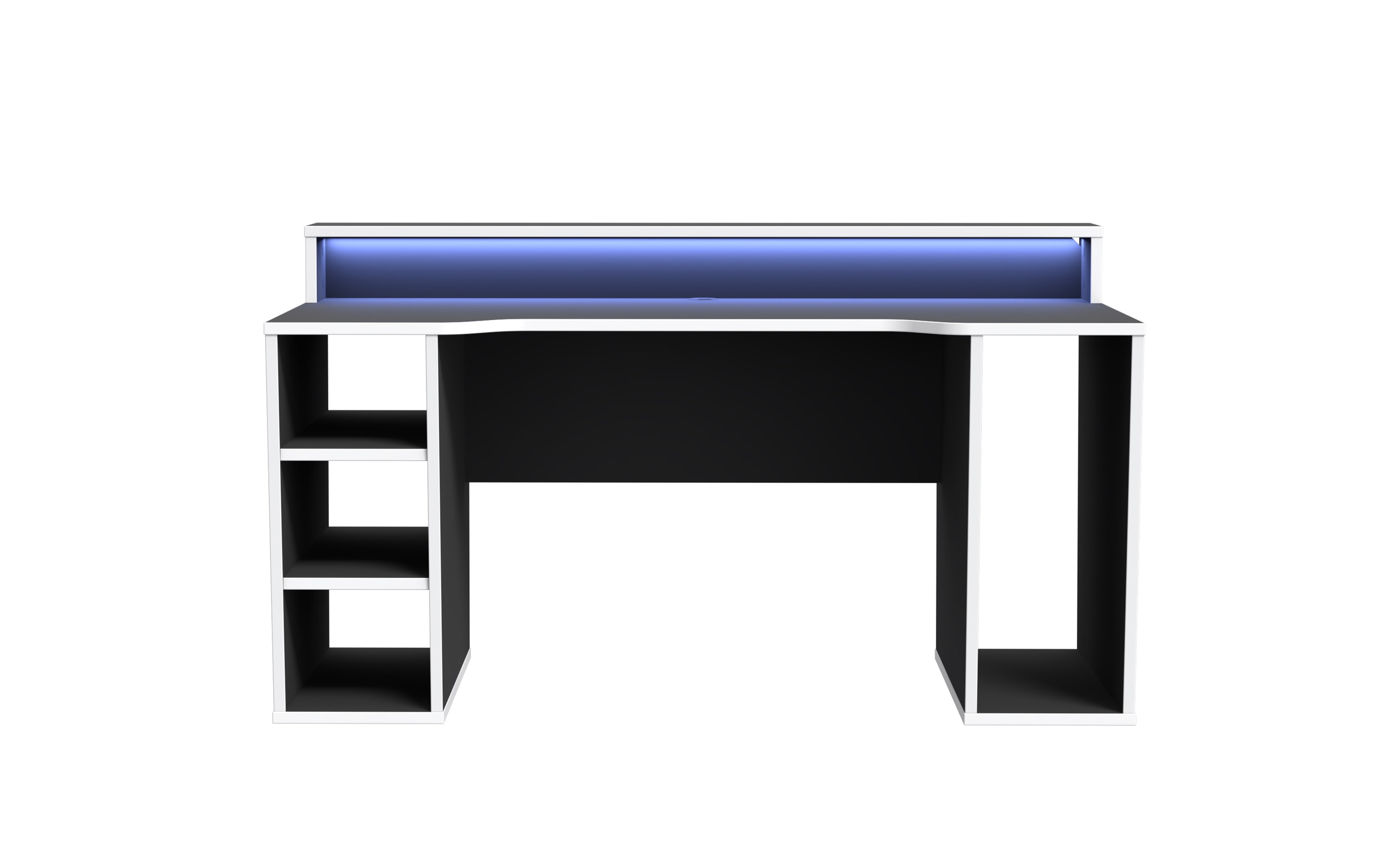 Gaming-Schreibtisch Tezaur, schwarz/weiß, 160 cm