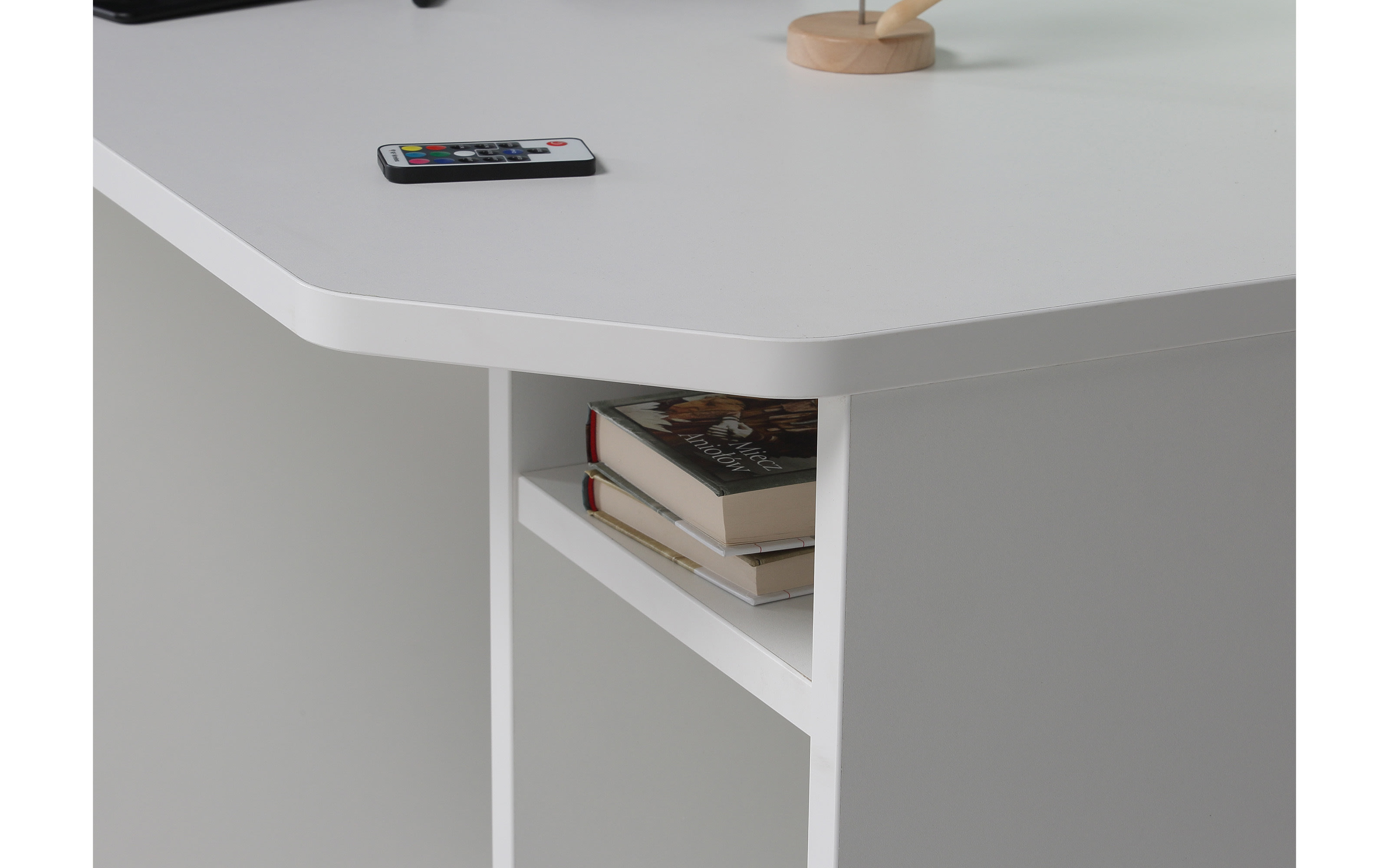 Schreibtisch Tezaur, weiß, inkl. Beleuchtung 