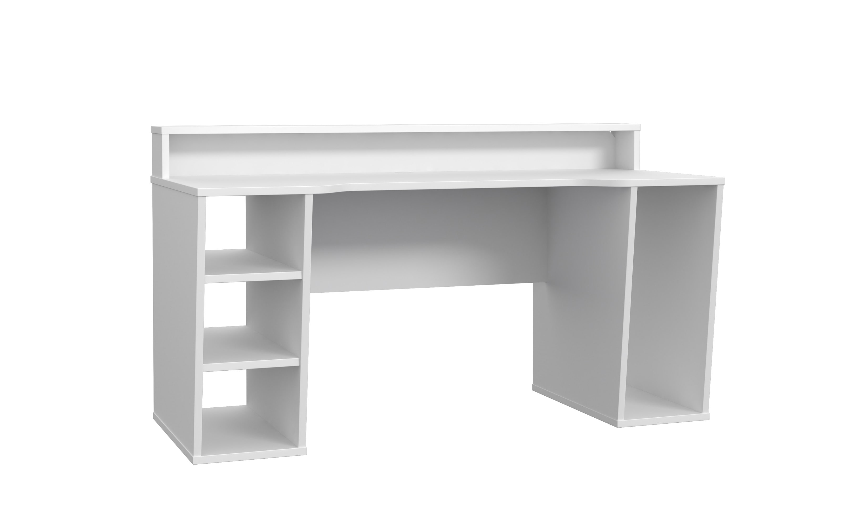 Gaming-Schreibtisch Tezaur, weiß, 160 cm