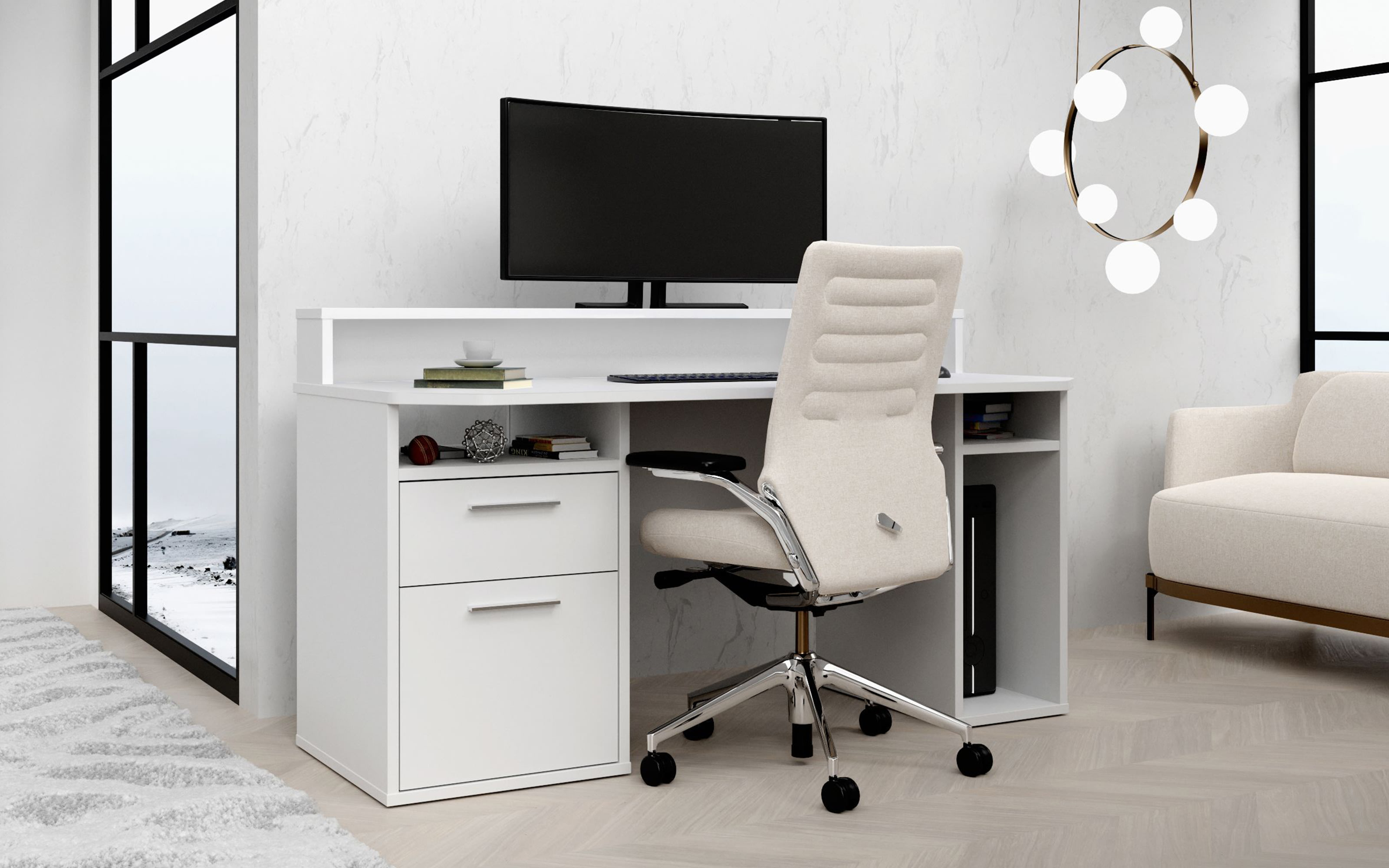 Schreibtisch Tezaur, weiß