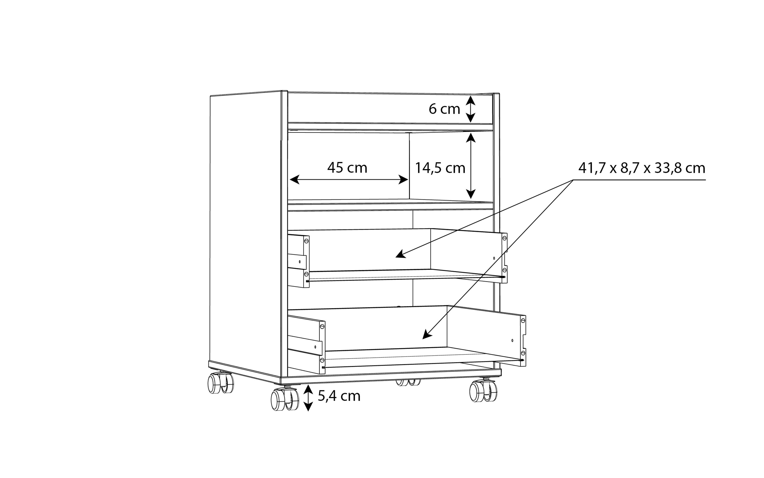 Rollcontainer Tezaur, schwarz