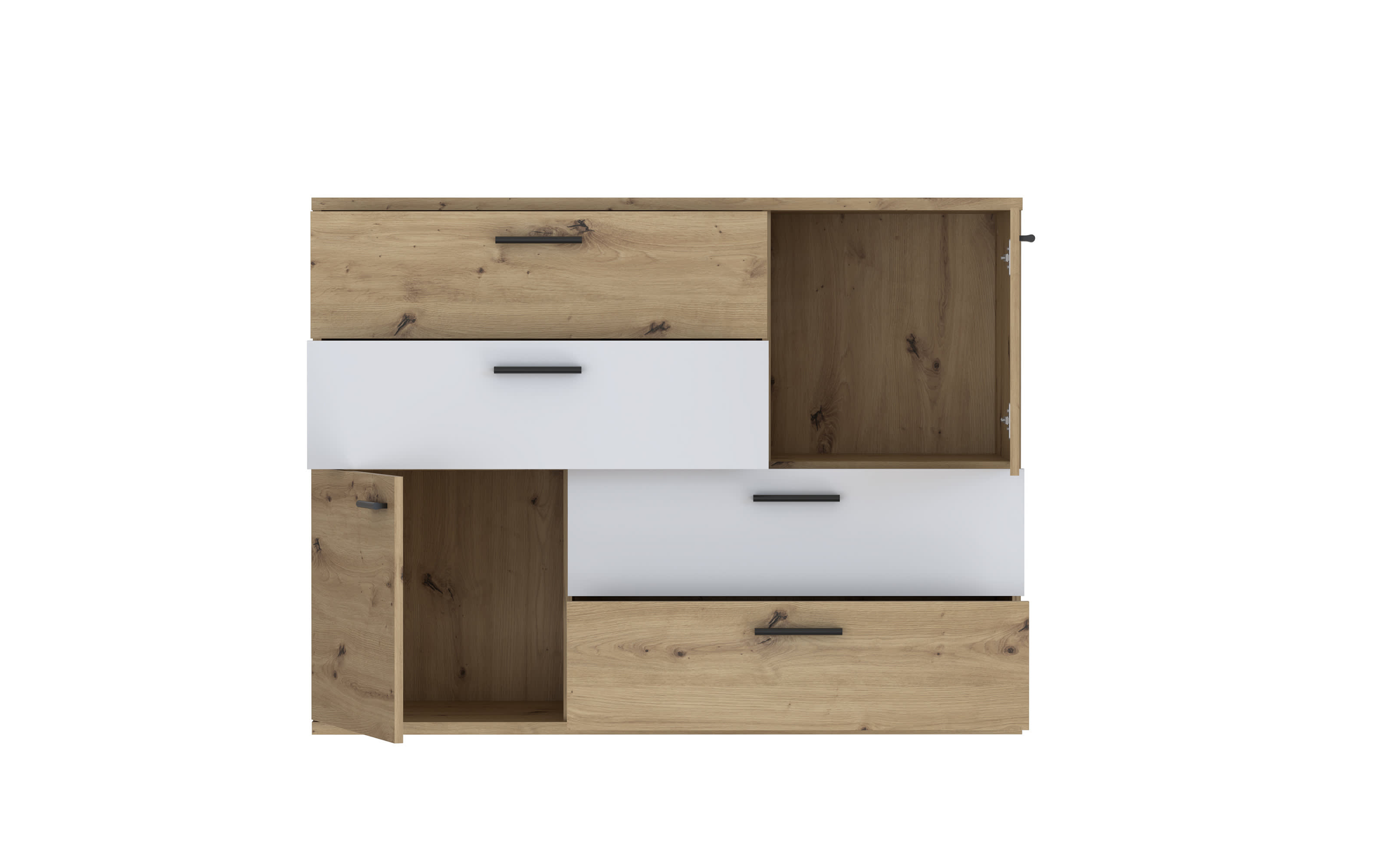 Kommode Skive, Artisan Eiche-Nachbildung/hellgrau