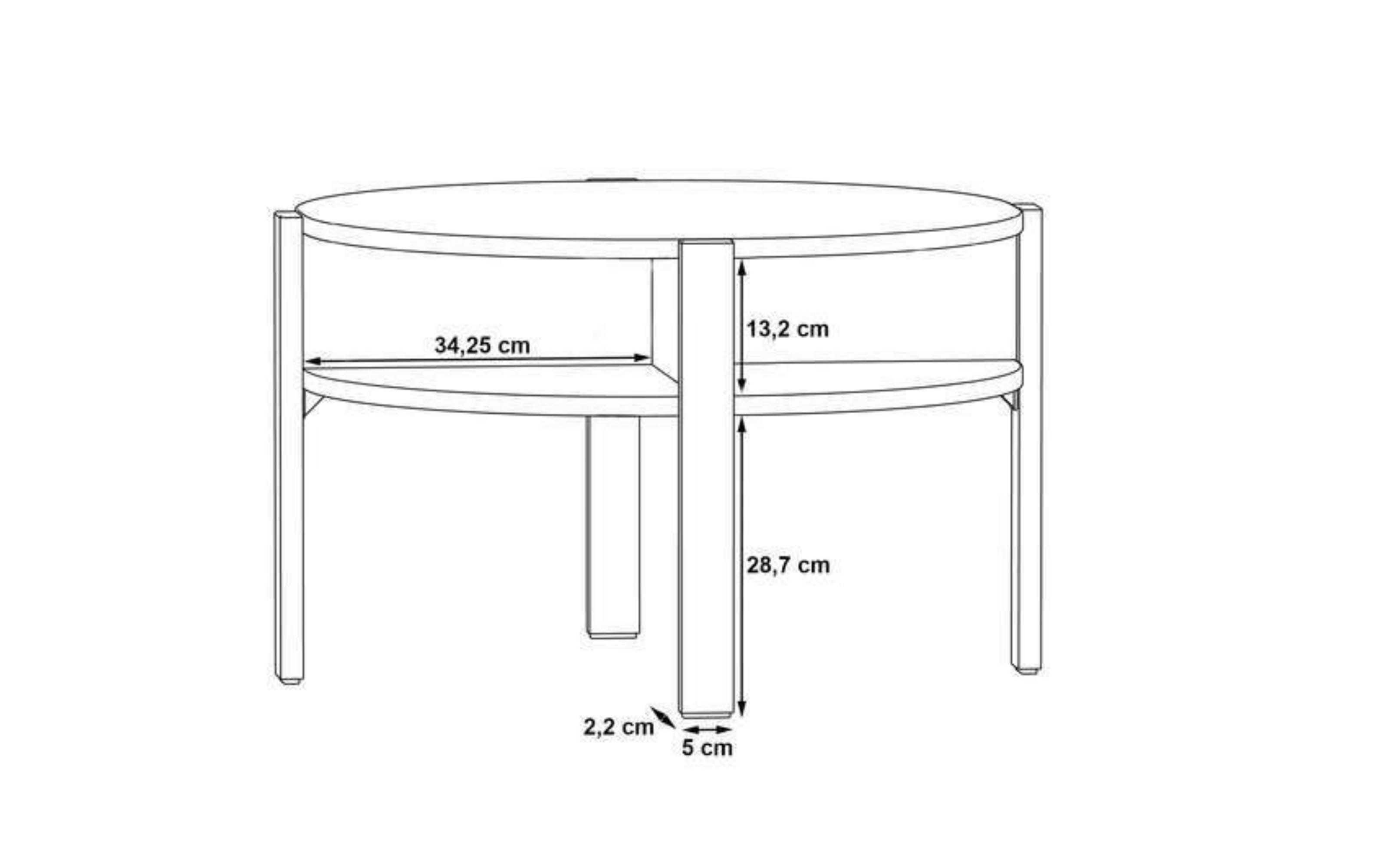 Couchtisch Breathtaker, Mauvelle Eiche Nachbildung