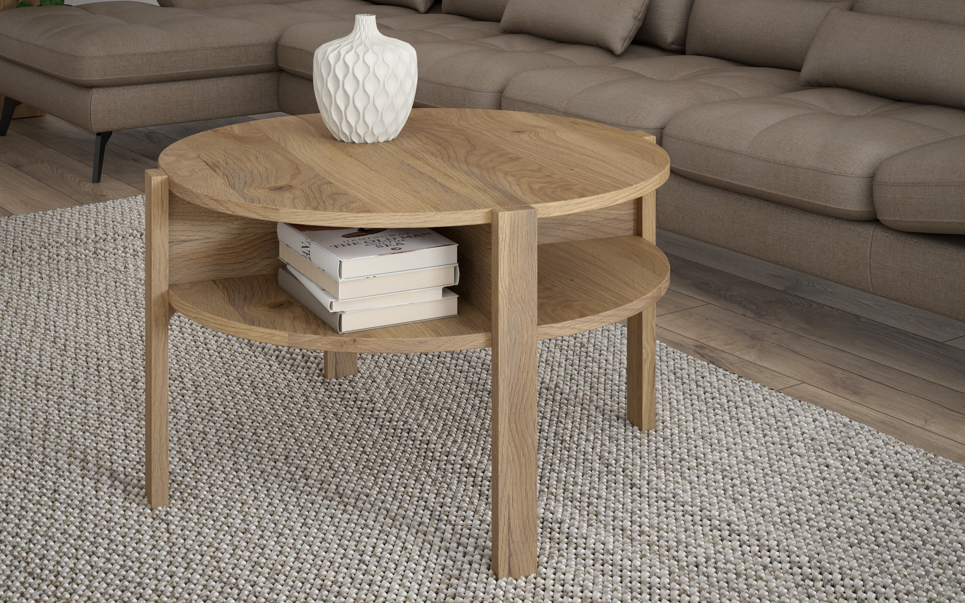 Couchtisch Breathtaker, Mauvelle Eiche Nachbildung
