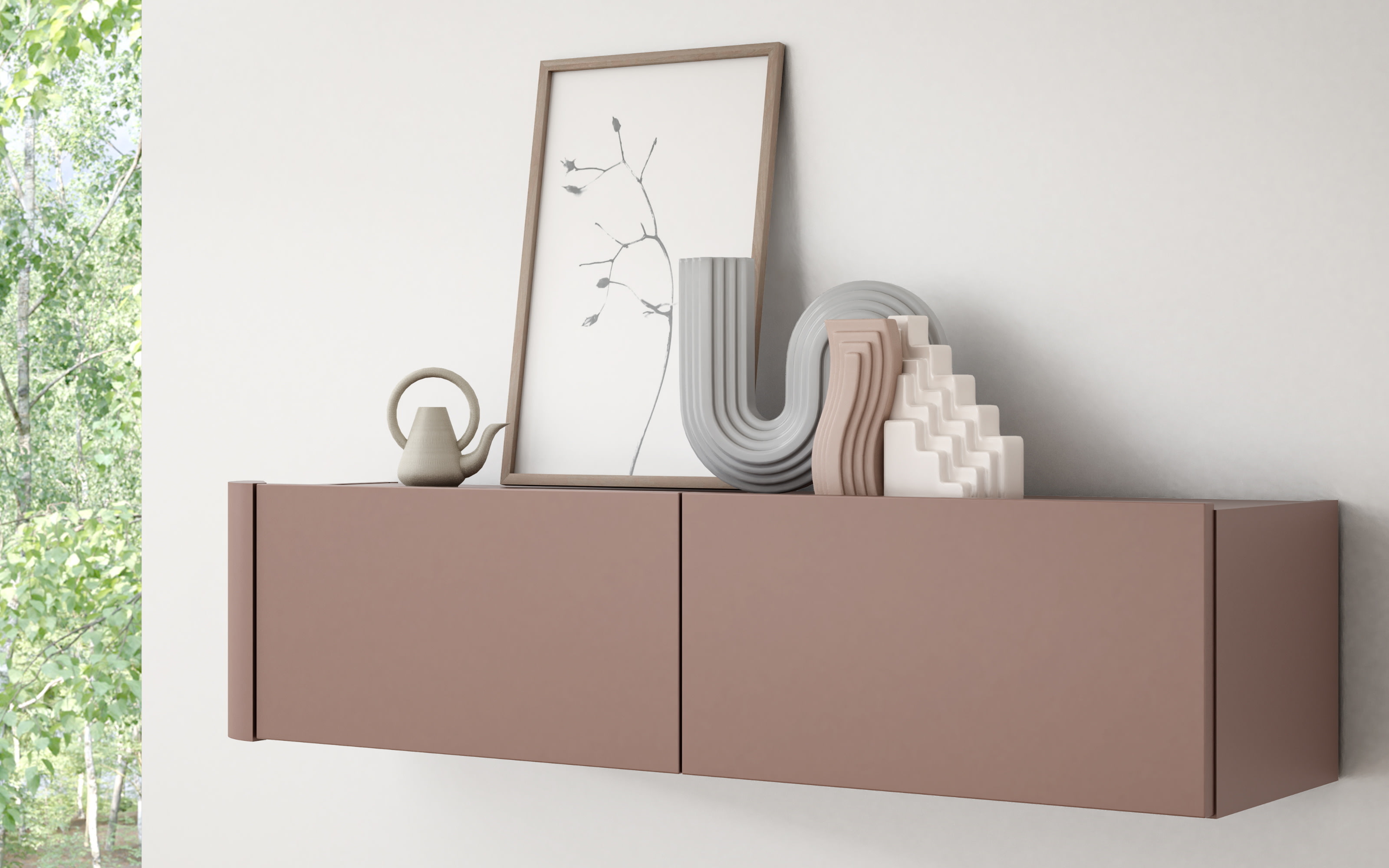 Hängeschrank Breathtaker, terracotta