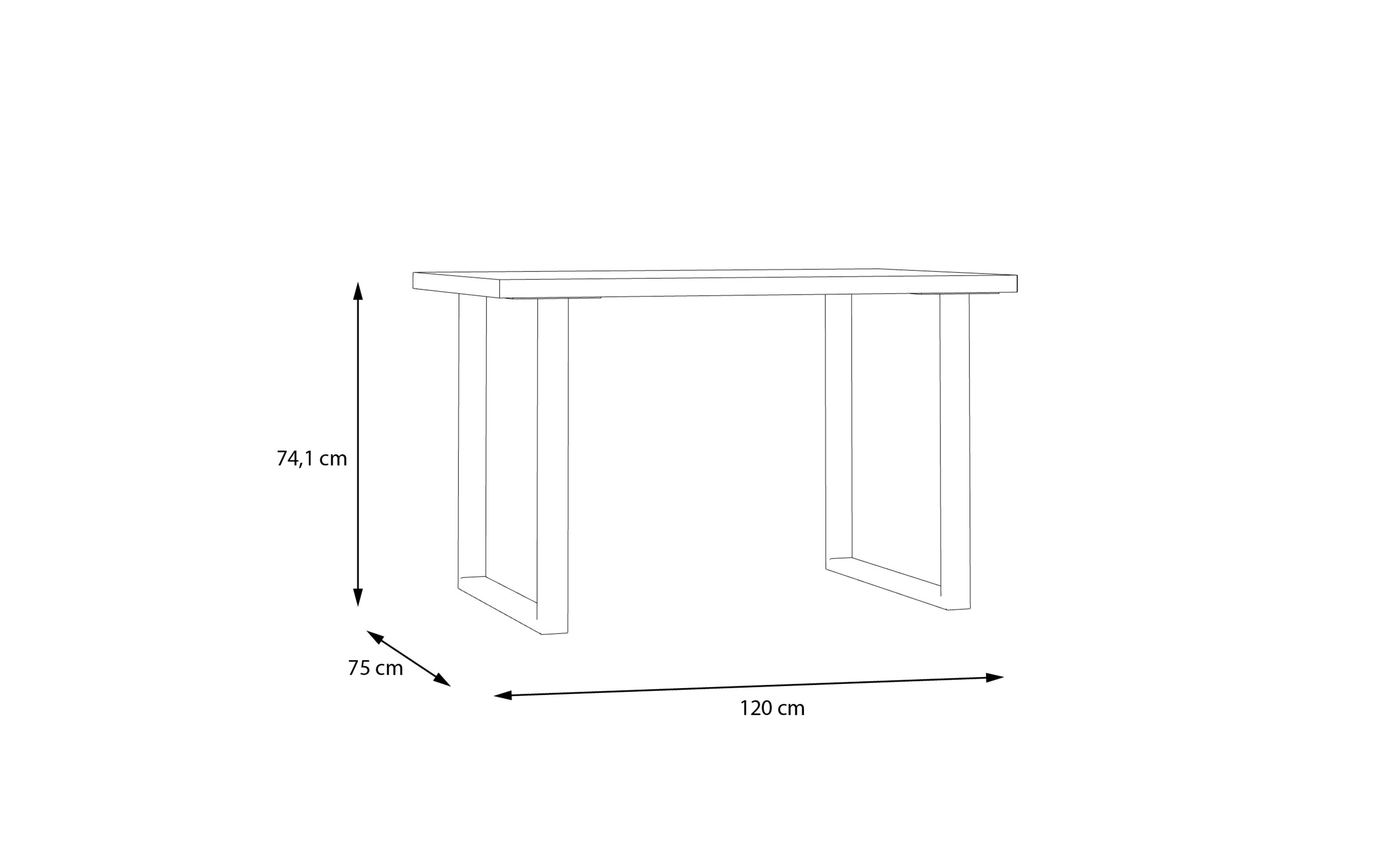 Schreibtisch Keflavik, Artisan Eiche-Nachbildung/weiß, 120 cm