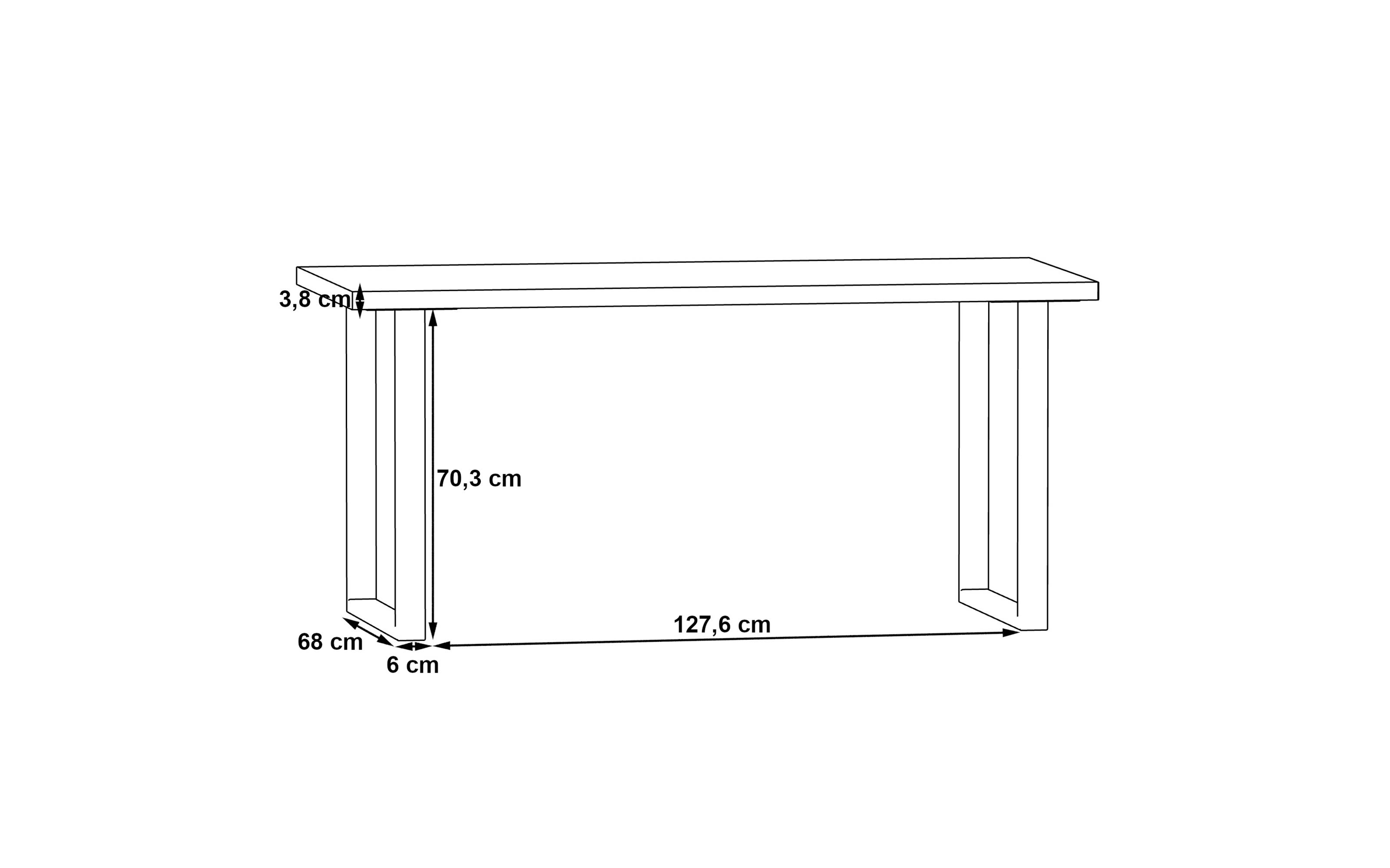 Schreibtisch Keflavik, grau/weiß, 160 cm
