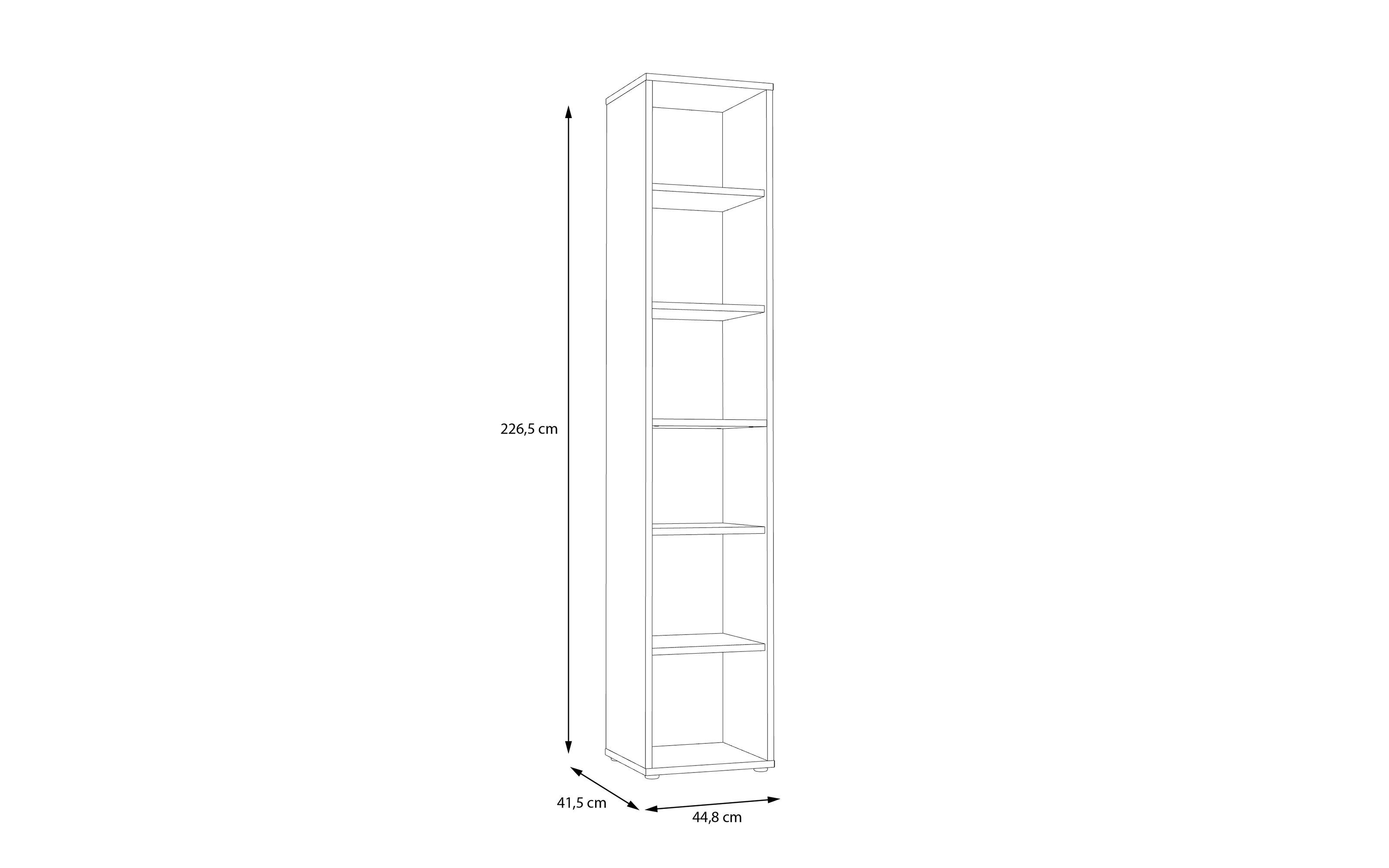 Regal Keflavik, weiß/Artisan Eiche-Nachbildung