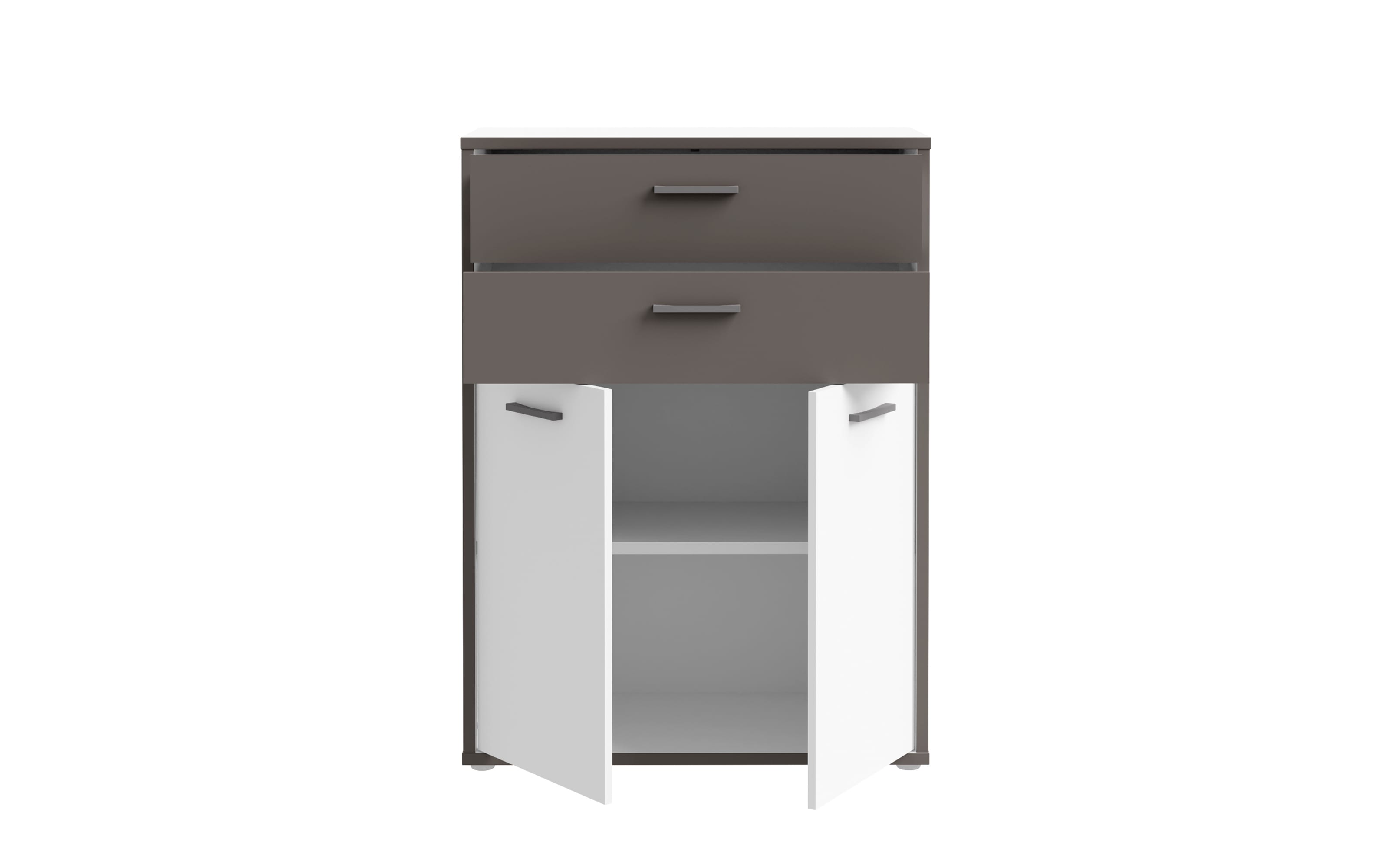 Kommode Keflavik, grau/weiß