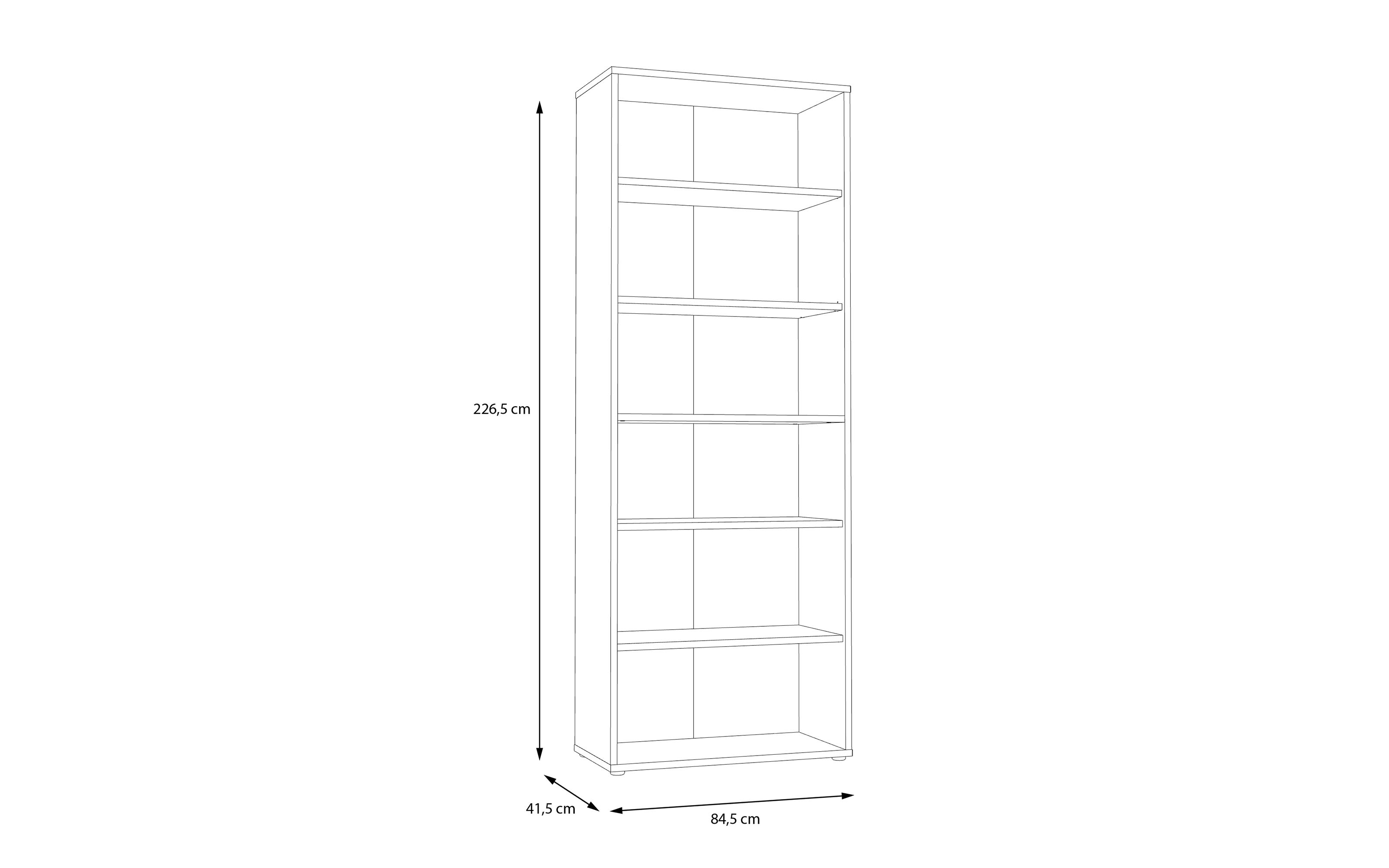 Regal Keflavik, weiß/Artisan Eiche-Nachbildung