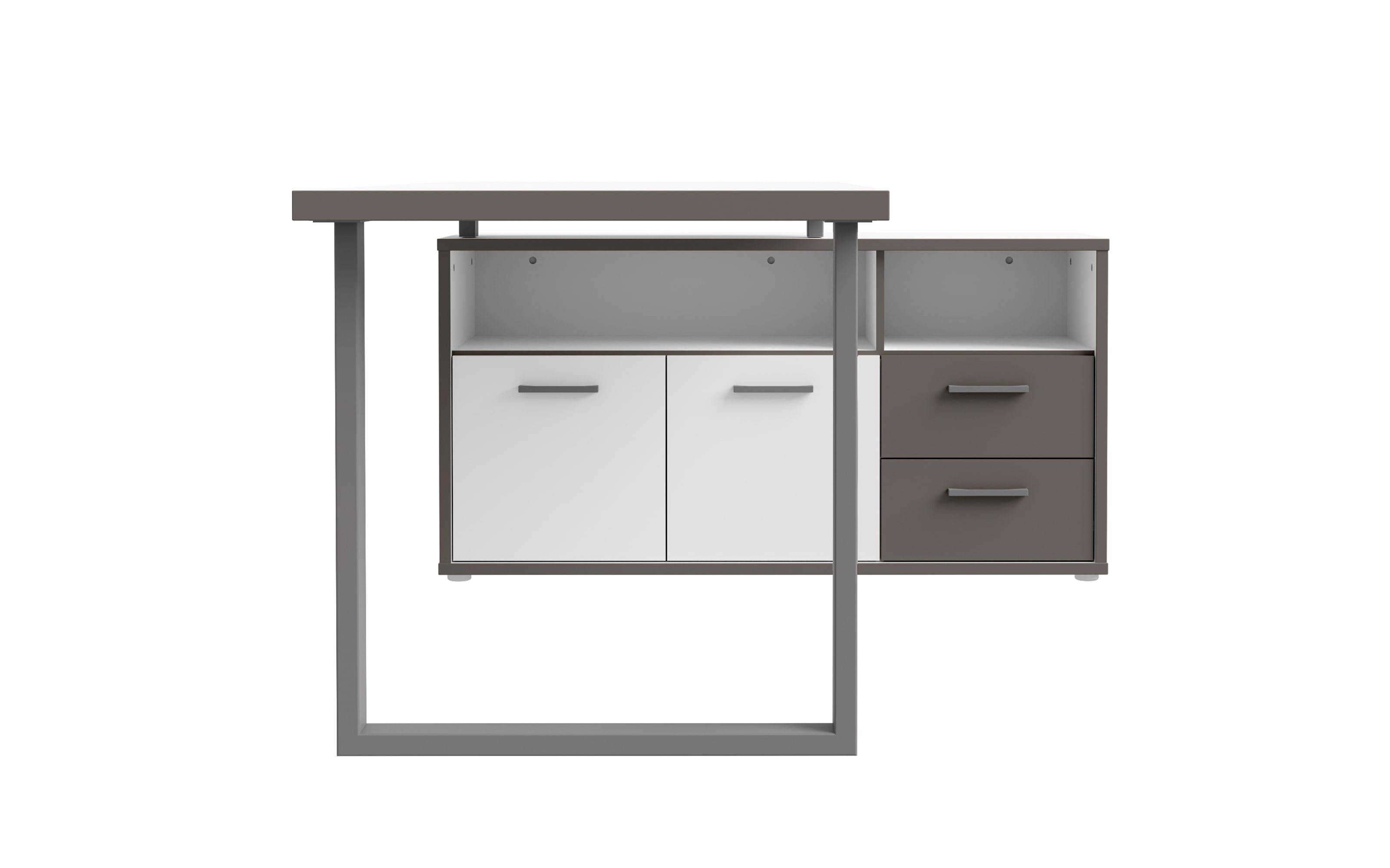 Schreibtisch Keflavik, grau/weiß