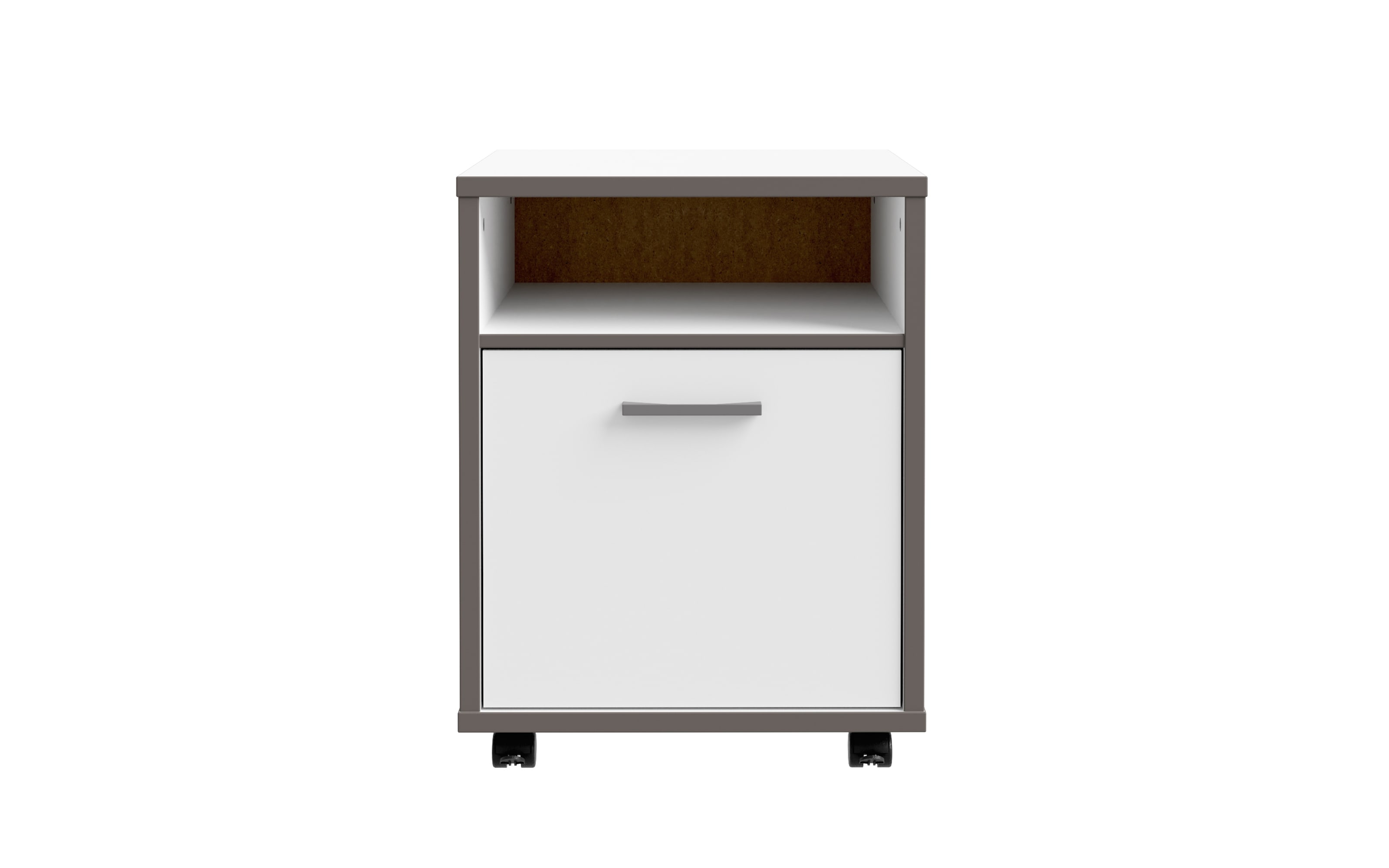 Rollcontainer Keflavik, grau/weiß