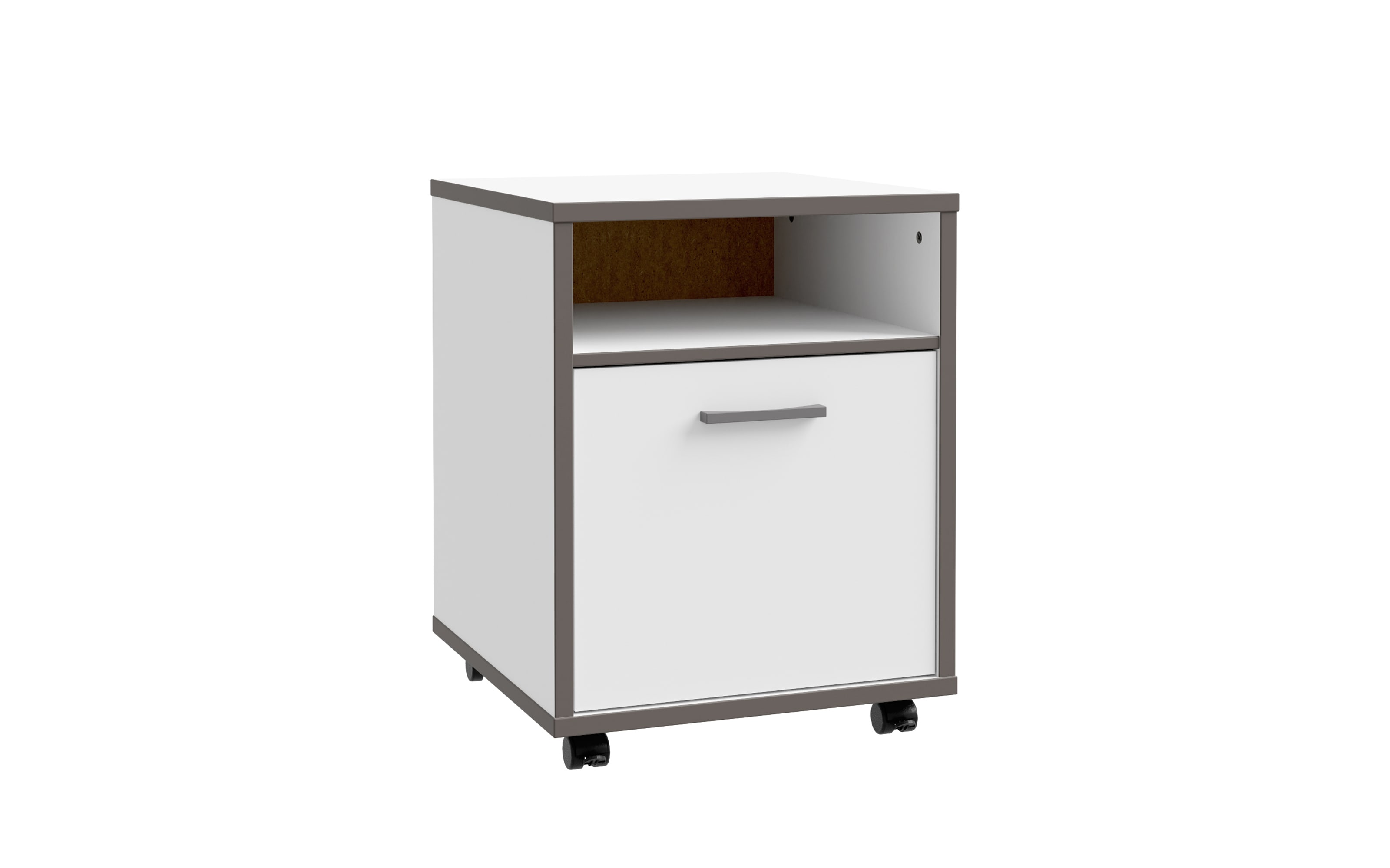 Rollcontainer Keflavik, grau/weiß