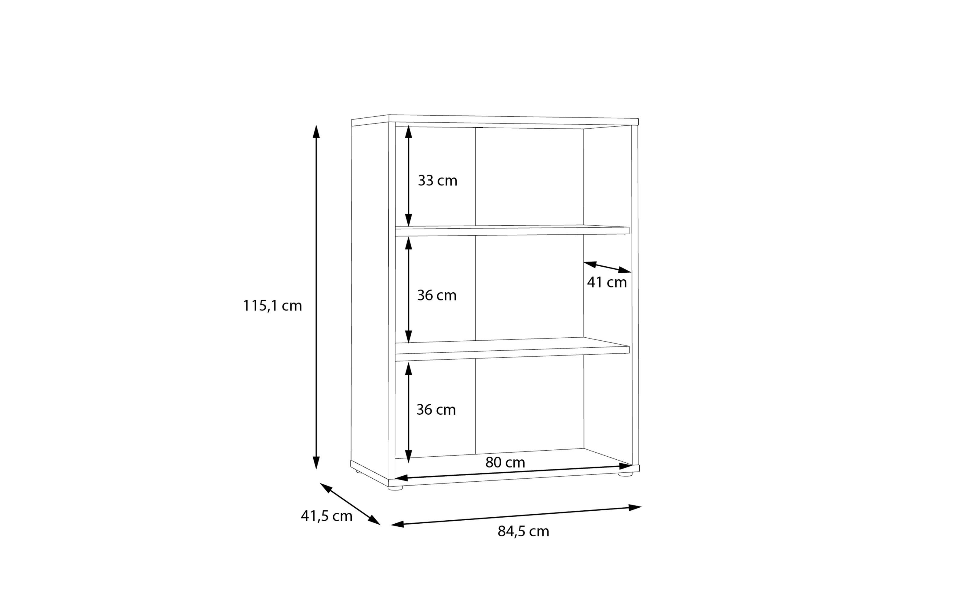 Regal Keflavik, weiß/Artisan Eiche-Nachbildung