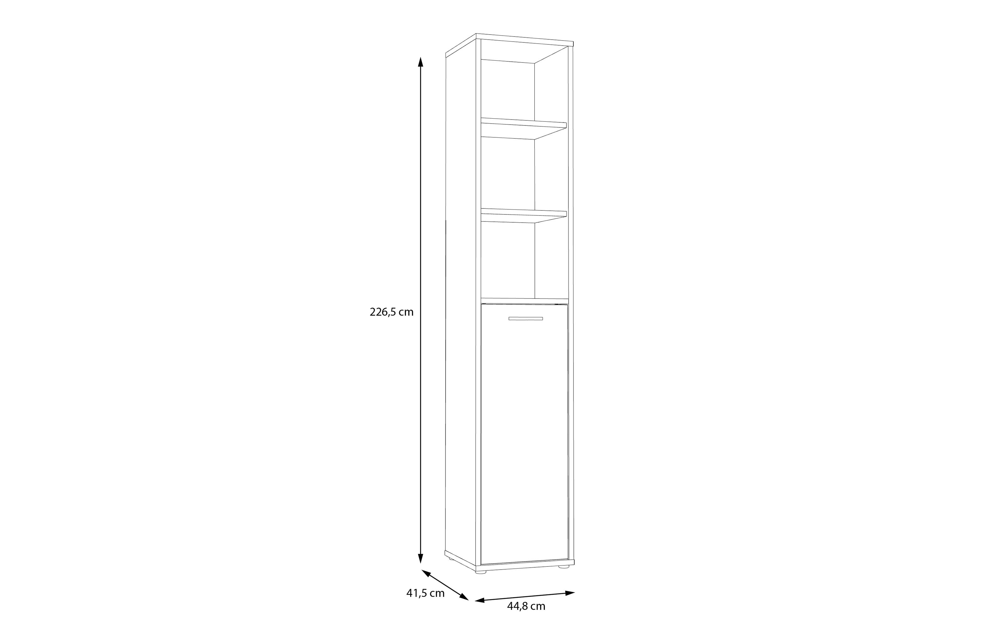 Regal Keflavik, weiß/Artisan Eiche-Nachbildung