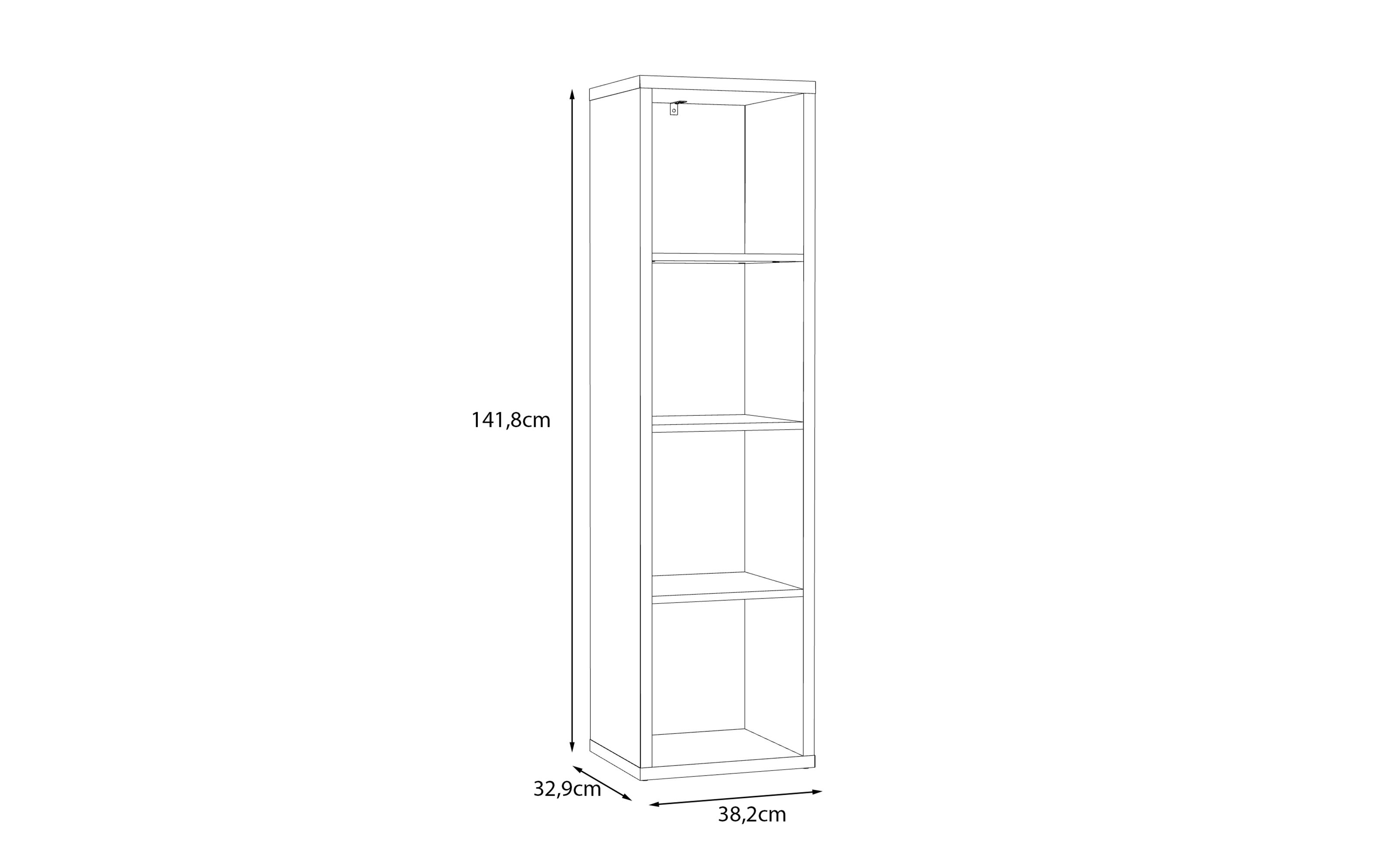 Regal Mauro, Beton-Nachbildung, 38,2 x 141,8 cm