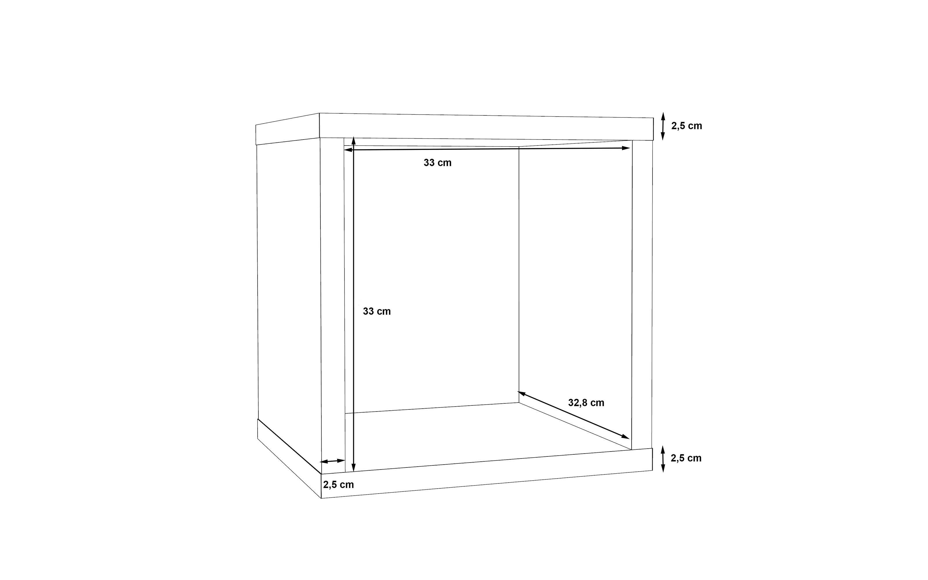Regal Mauro, Beton-Nachbildung, 38,2 cm