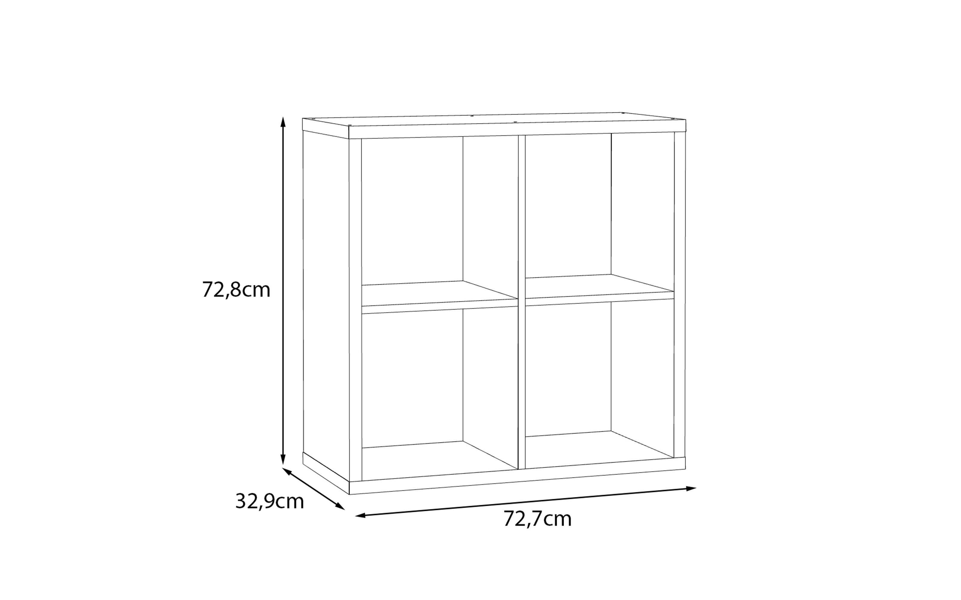 Regal Mauro, salbeifarbig, 72,7 x 72,8 cm