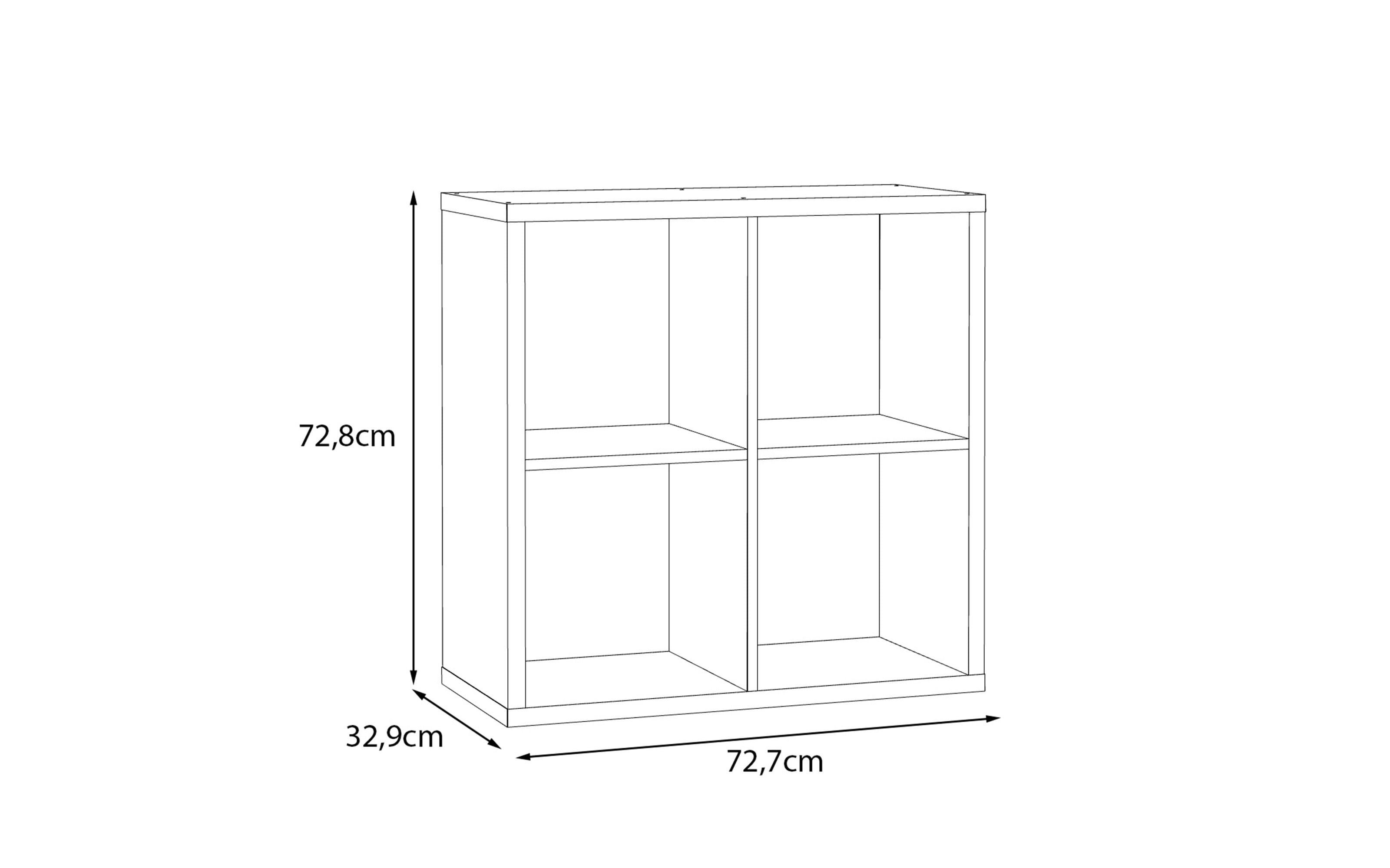 Regal Mauro, Beton-Nachbildung, 72,7 x 72,8 cm