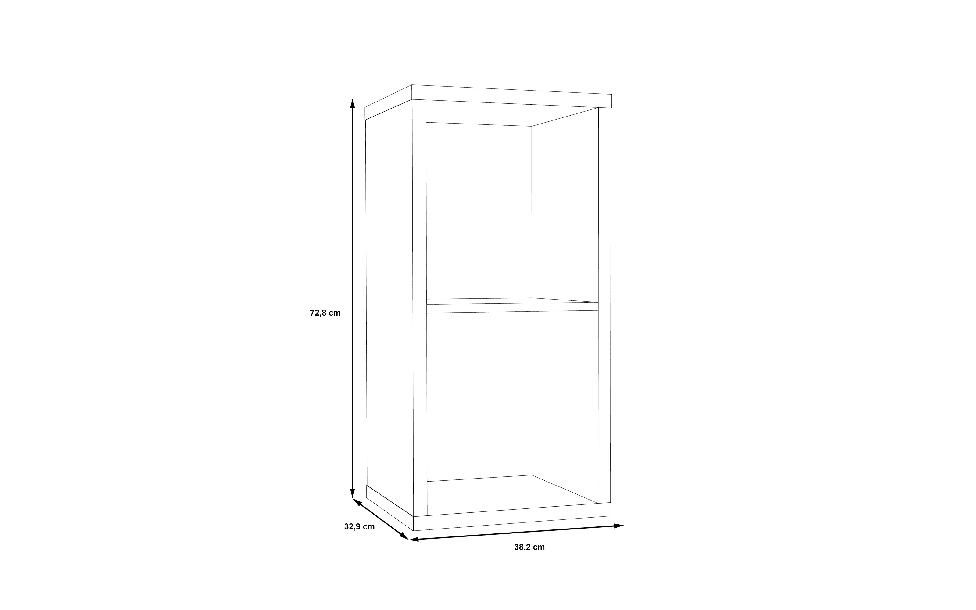 Regal Mauro, Beton-Nachbildung, 38,2 x 72,8 cm
