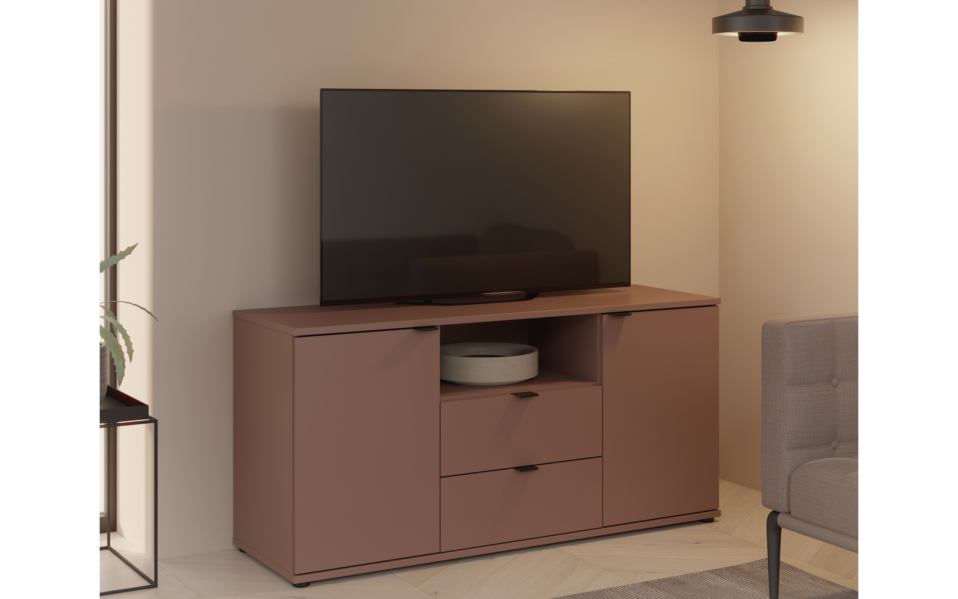 TV-Unterschrank Ganymede, terracotta, 63,1 cm
