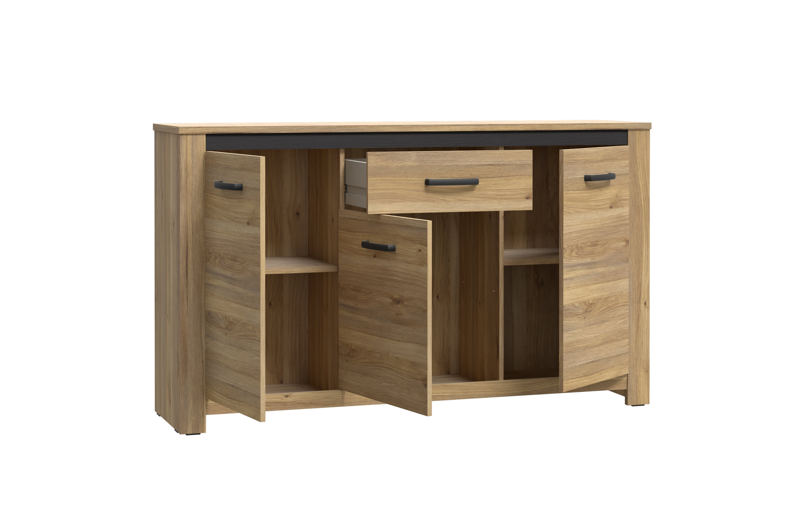 Kommode San Cayetano, Mauvella Eiche-Nachbildung, 161,4 cm