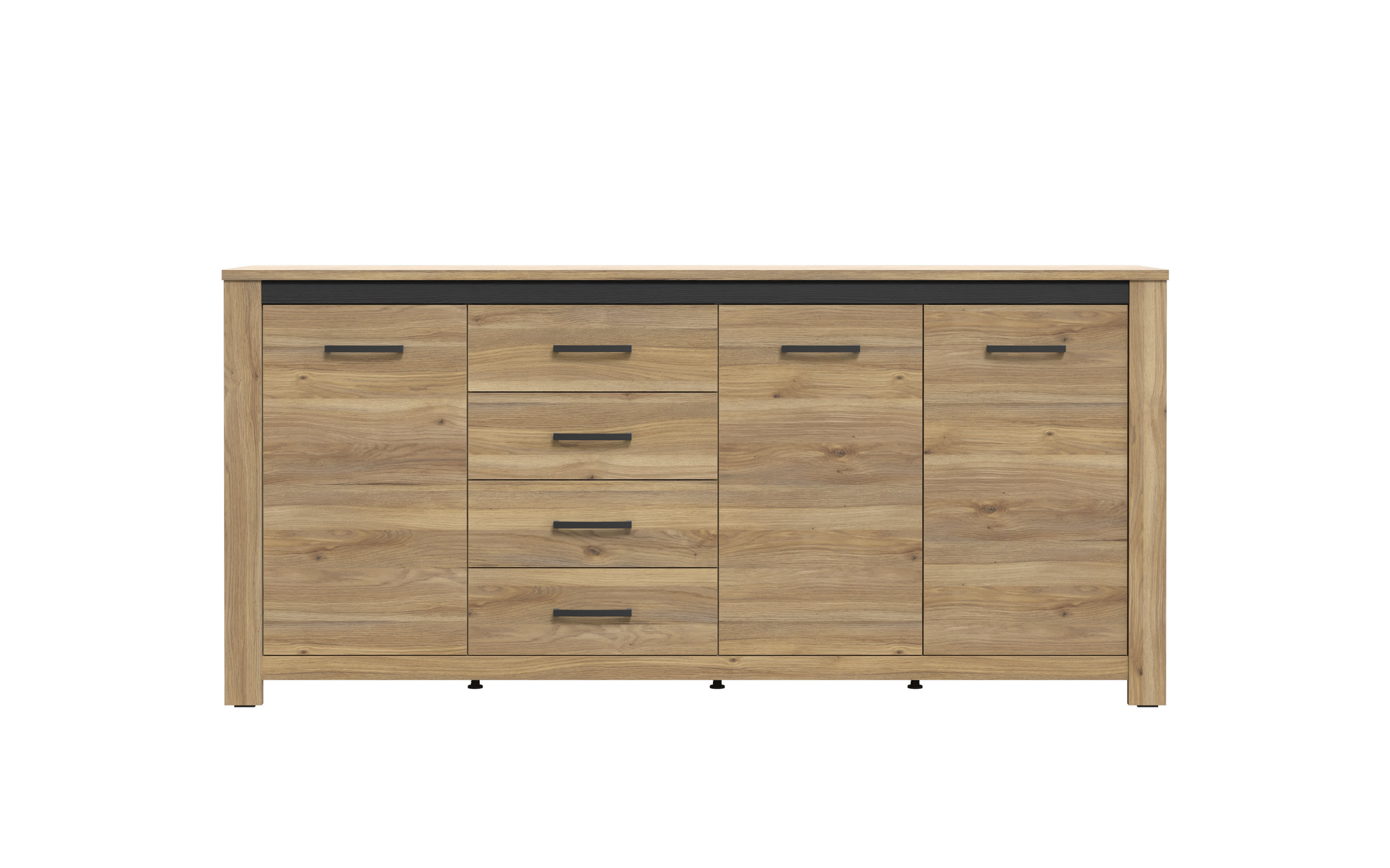 Kommode San Cayetano, Mauvella Eiche-Nachbildung, 206 cm