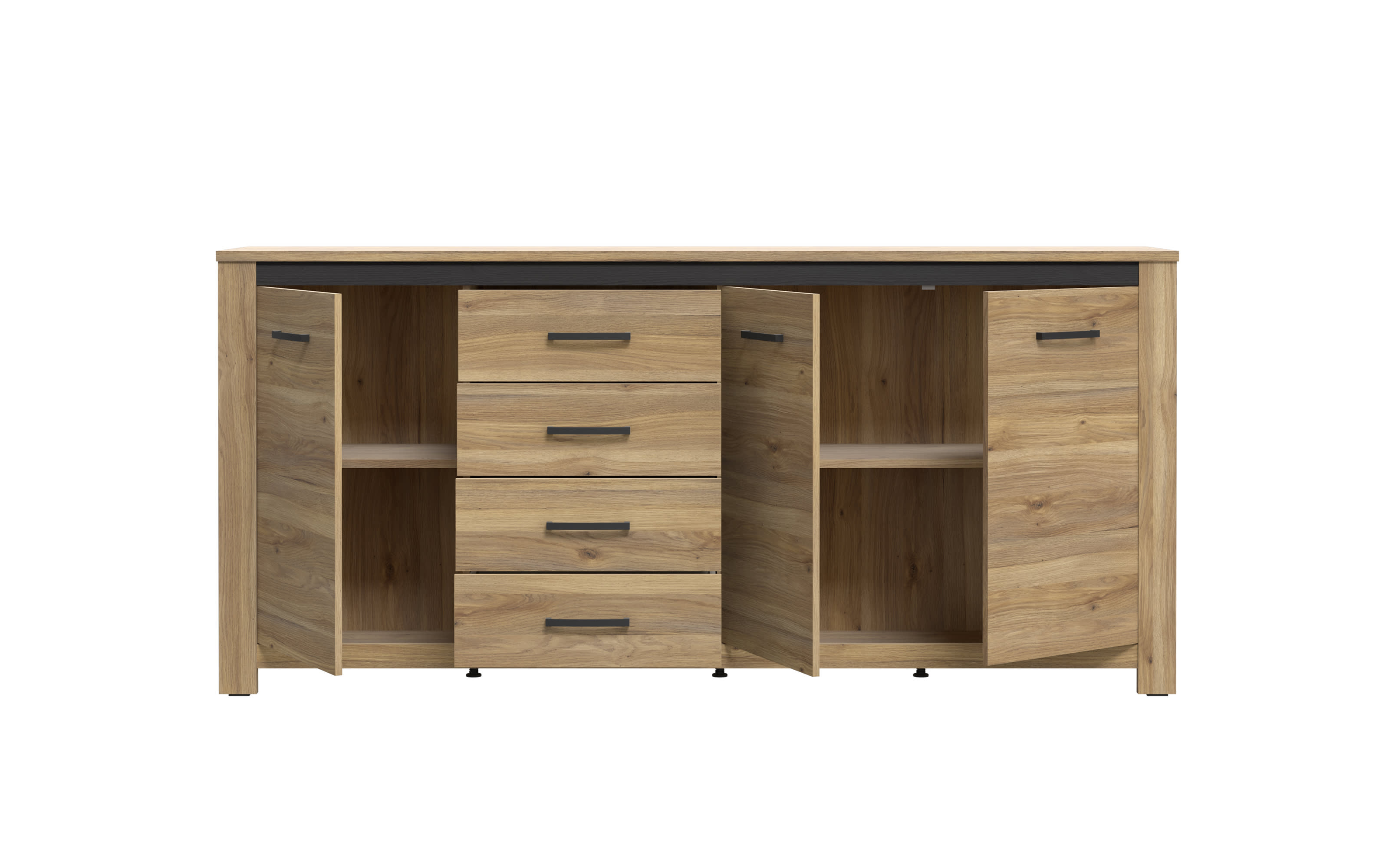 Kommode San Cayetano, Mauvella Eiche-Nachbildung, 206 cm