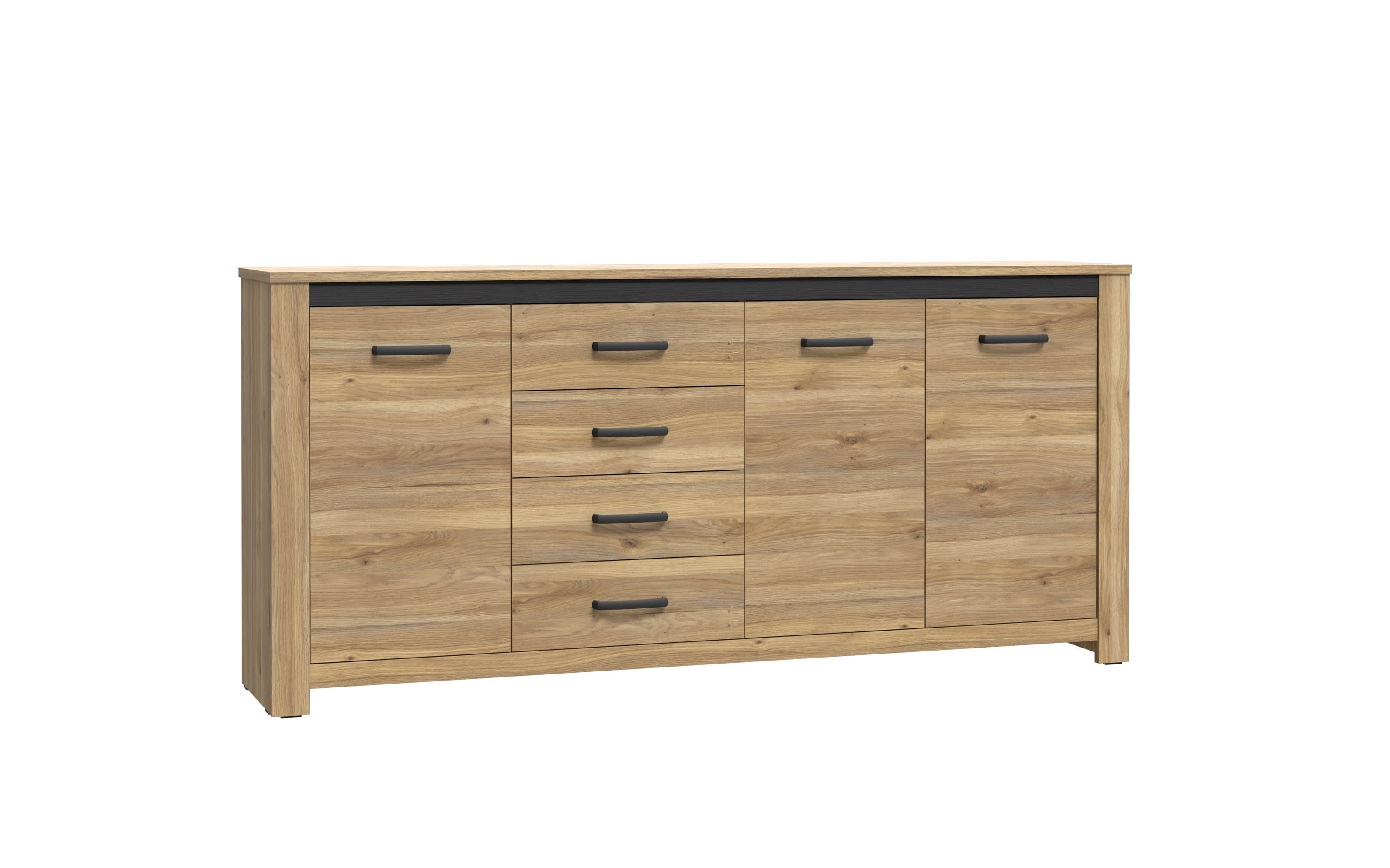 Kommode San Cayetano, Mauvella Eiche-Nachbildung, 206 cm