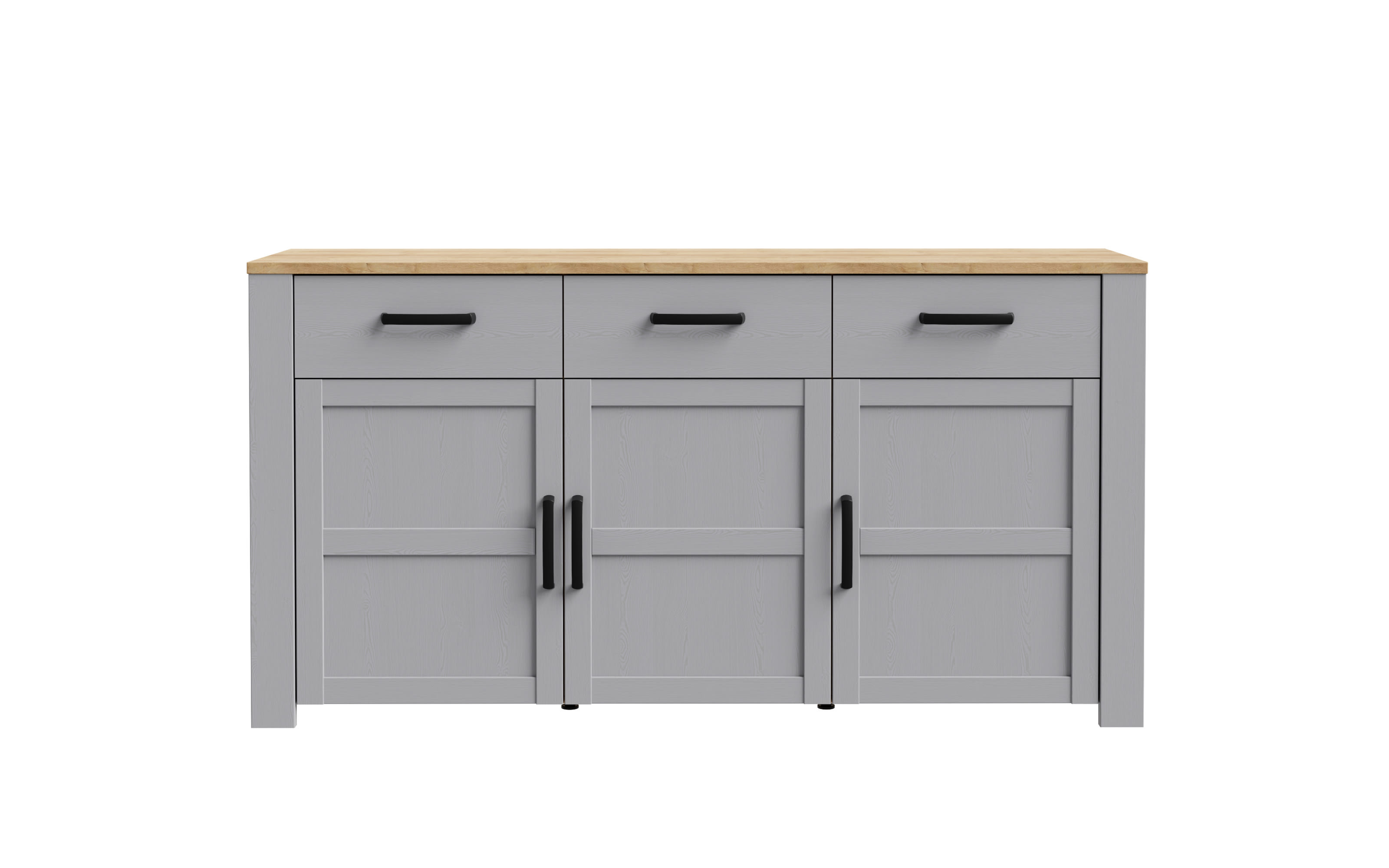 Sideboard Bohol, Riviera Eiche-Nachbildung/grau, 166,1 cm