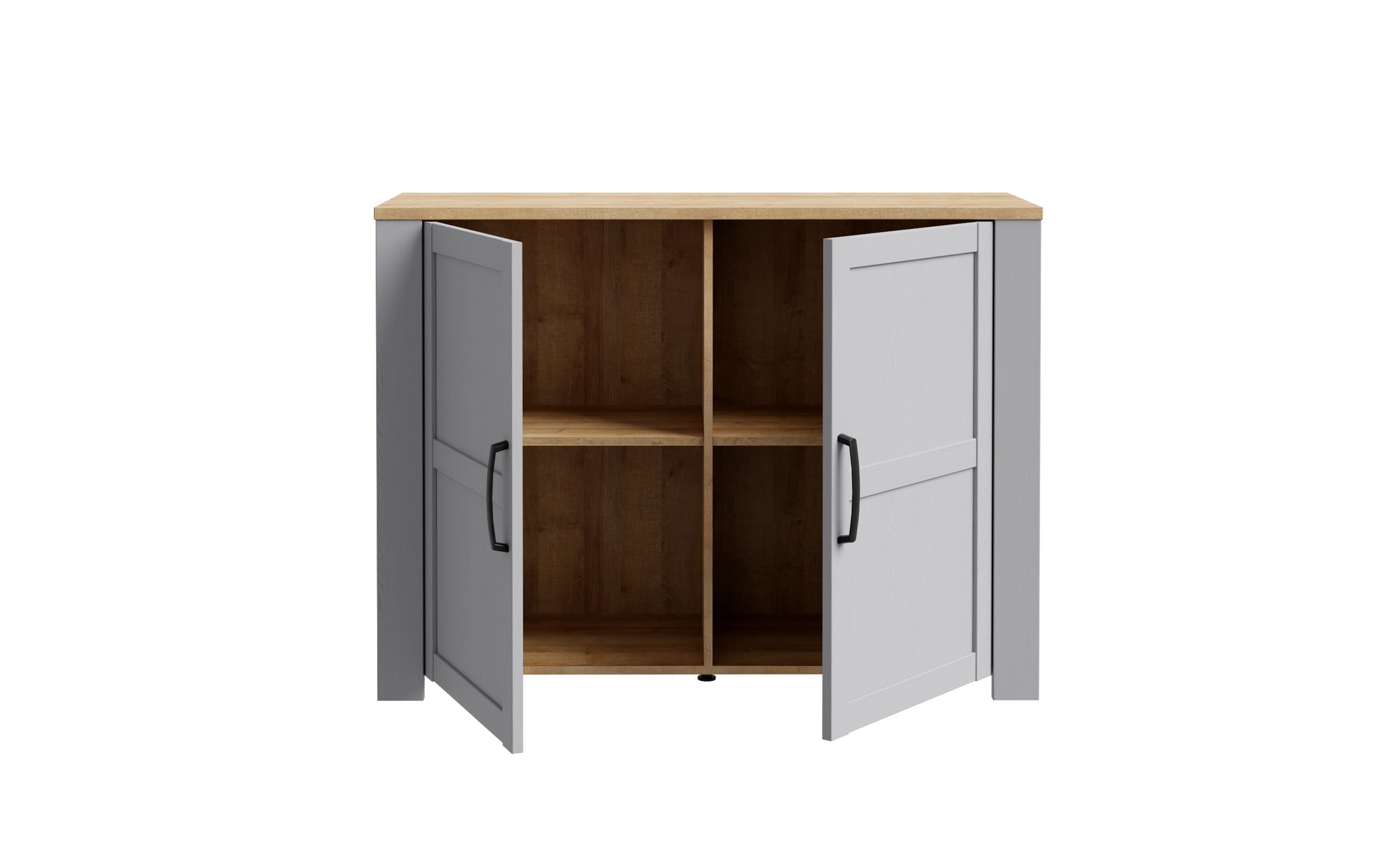 Sideboard Bohol, Riviera Eiche-Nachbildung/grau, 116,4 cm