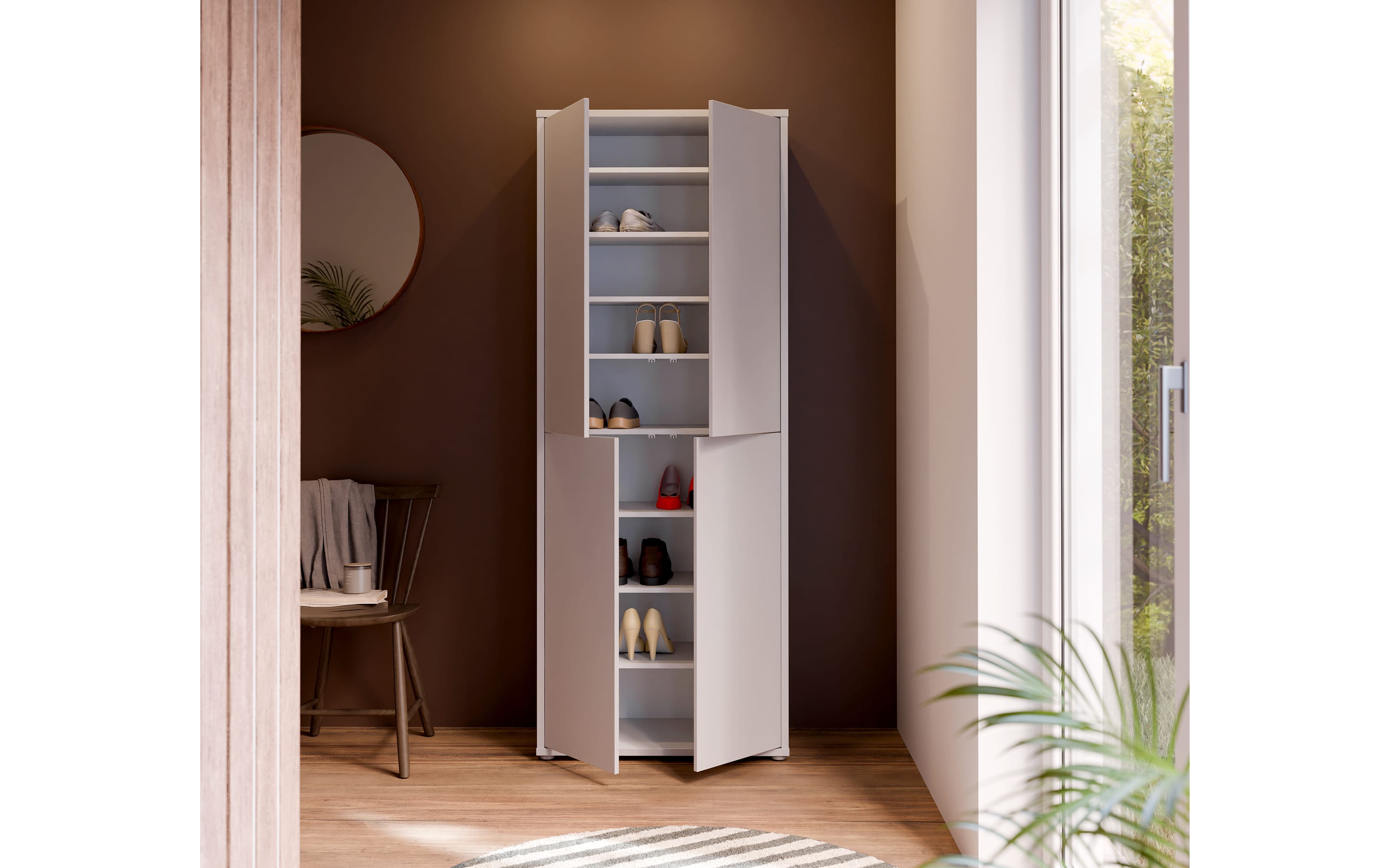 Schuhschrank Alice Springs, grau, inkl. Push-to-Open Funktion