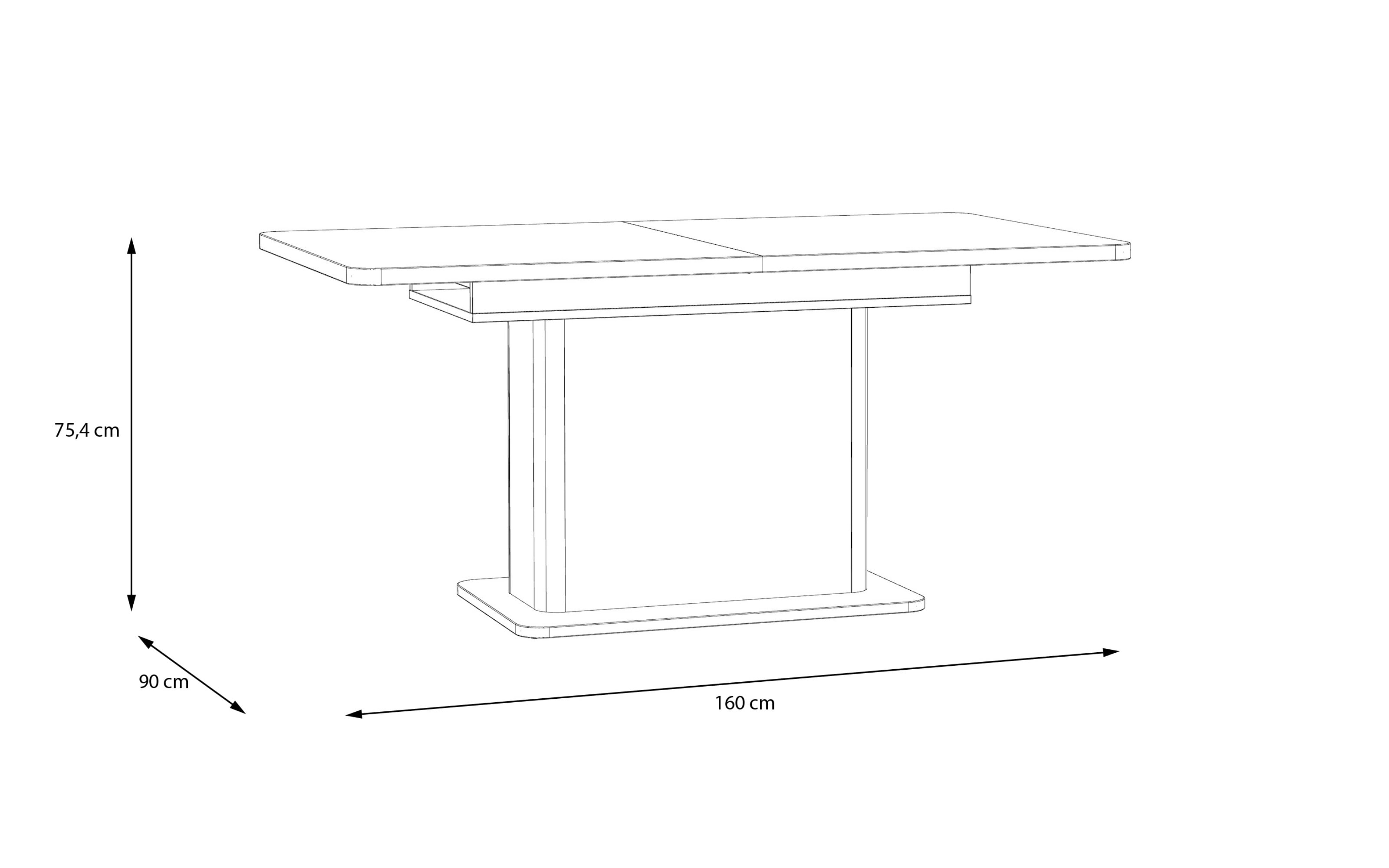 Esstisch Wardiol, Artisan Eiche Nachbildung