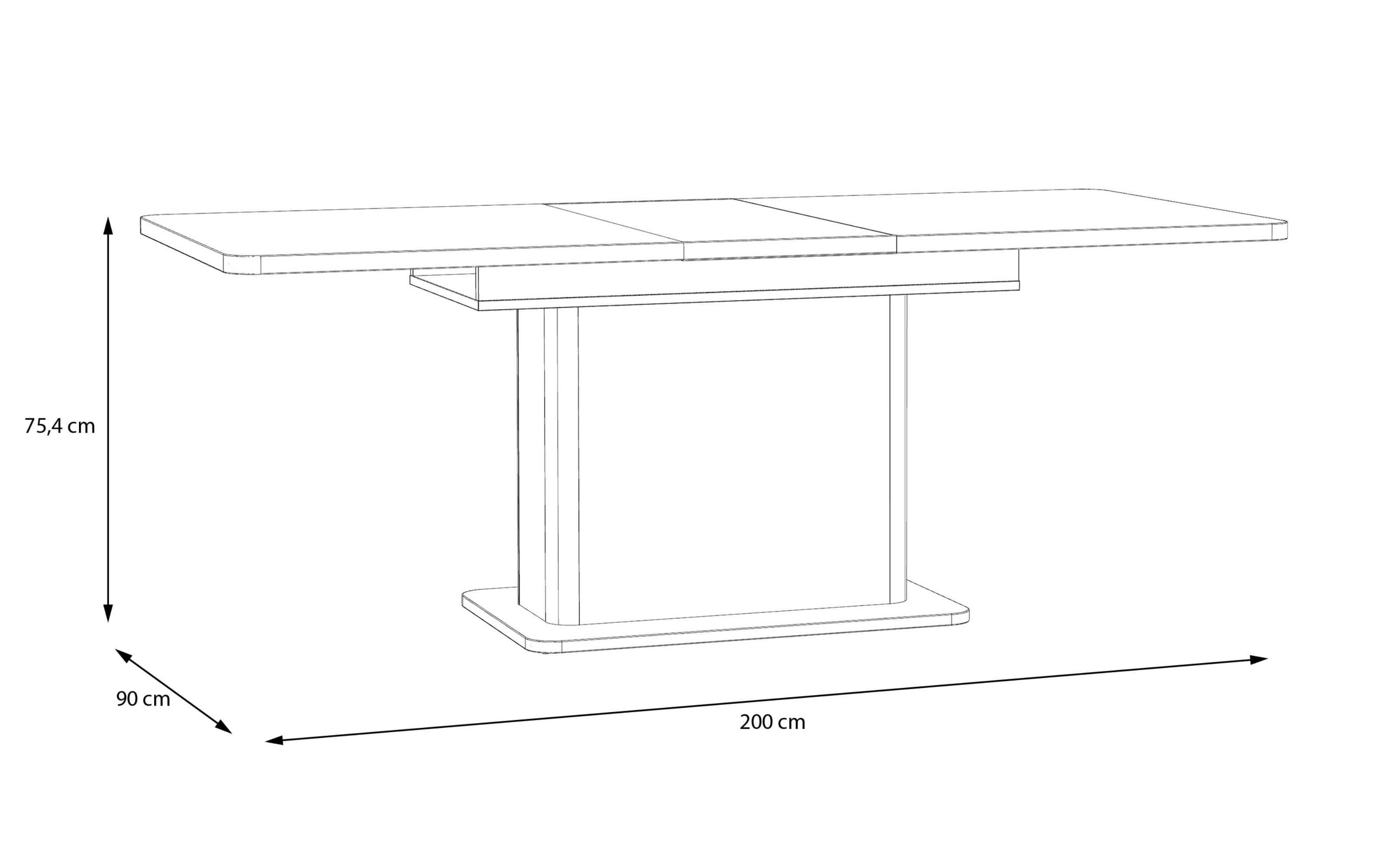 Esstisch Wardiol, Artisan Eiche Nachbildung