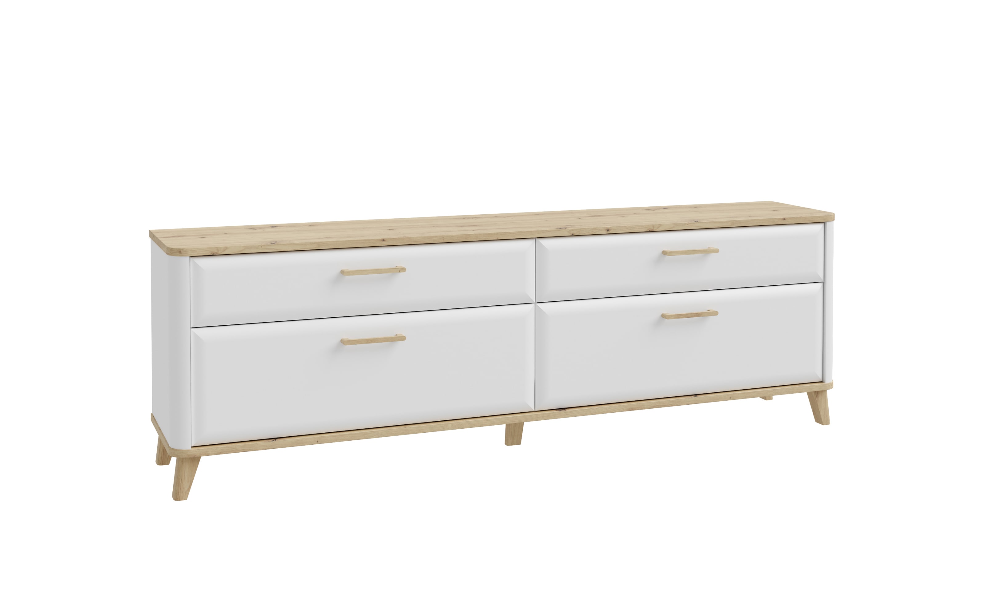 TV-Unterschrank Wardiol, Artisan Eiche-Nachbildung/weiß, 209,7 cm