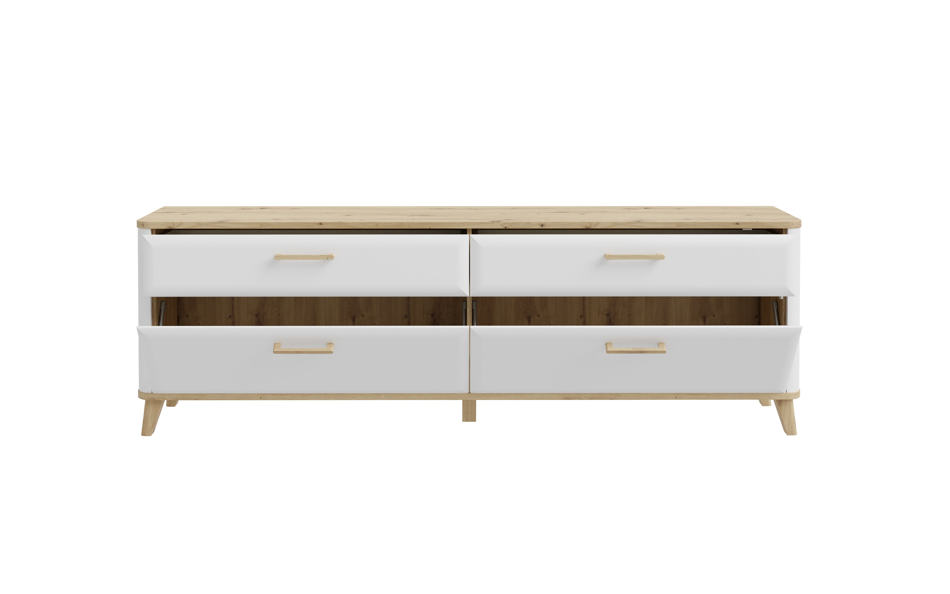 TV-Unterschrank Wardiol, Artisan Eiche-Nachbildung/weiß, 209,7 cm