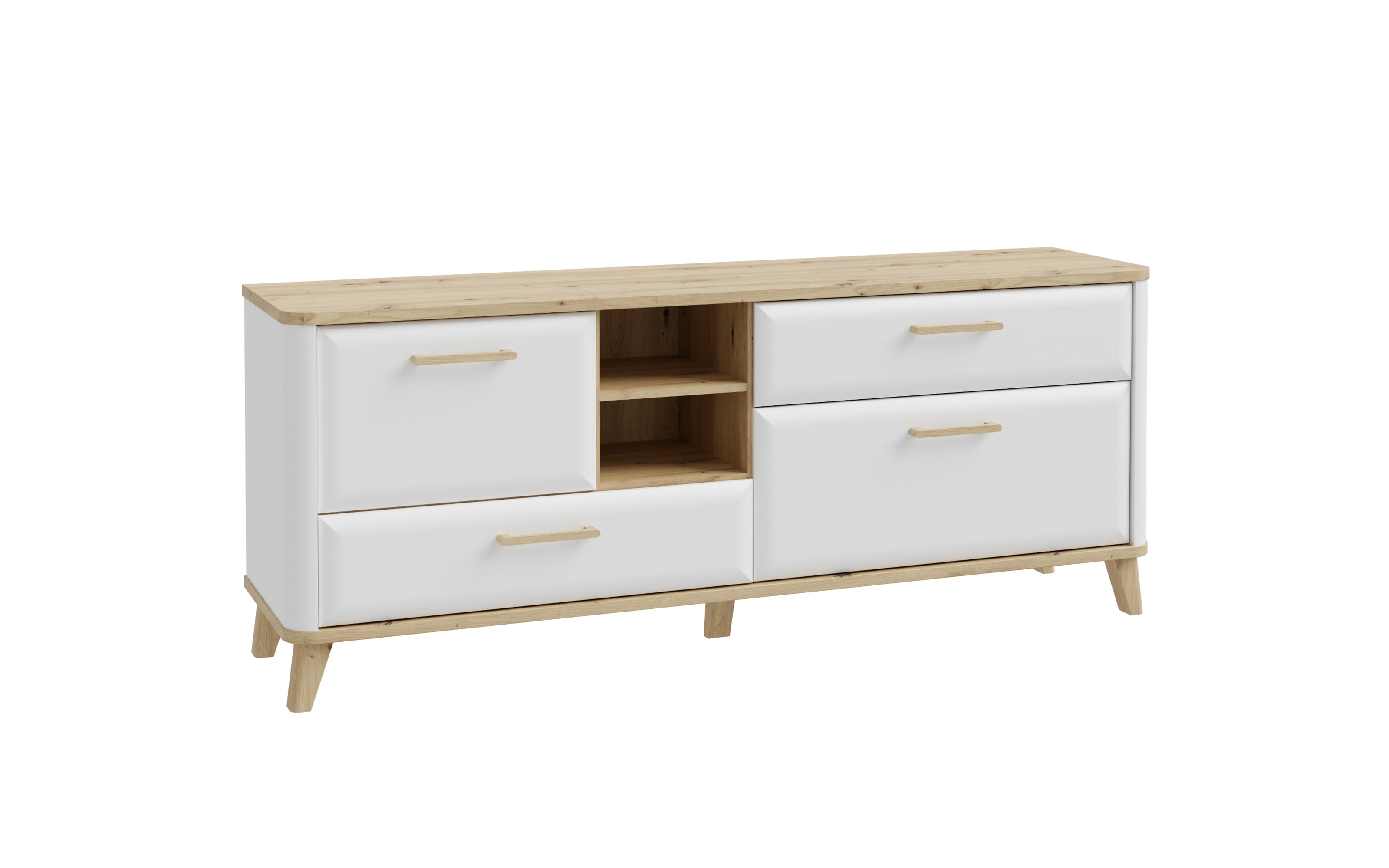 TV-Unterschrank Wardiol, Artisan Eiche-Nachbildung/weiß, 169,7 cm