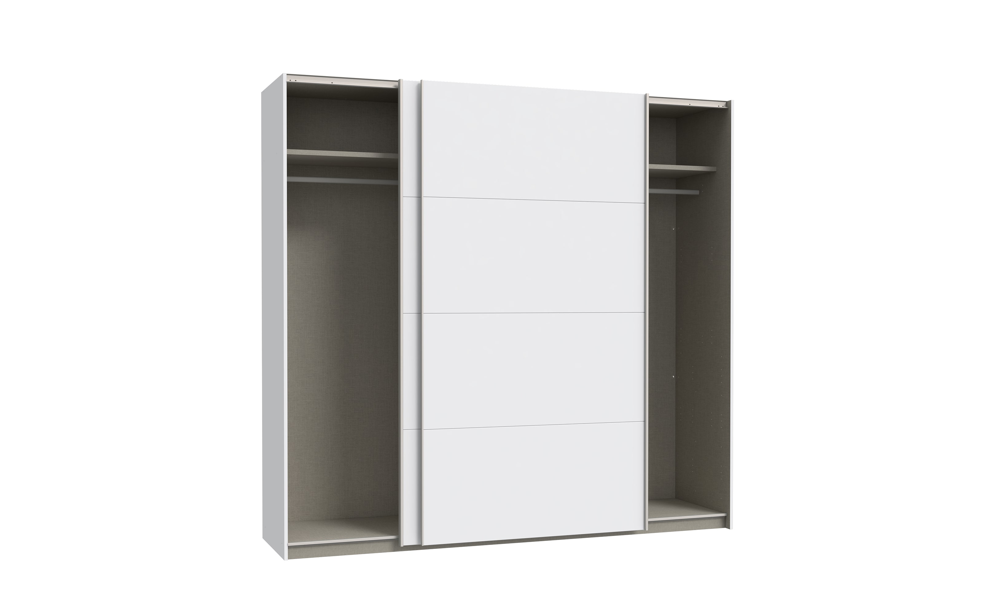 Kleiderschrank Schach & Matt 2, weiß, 220,1 cm