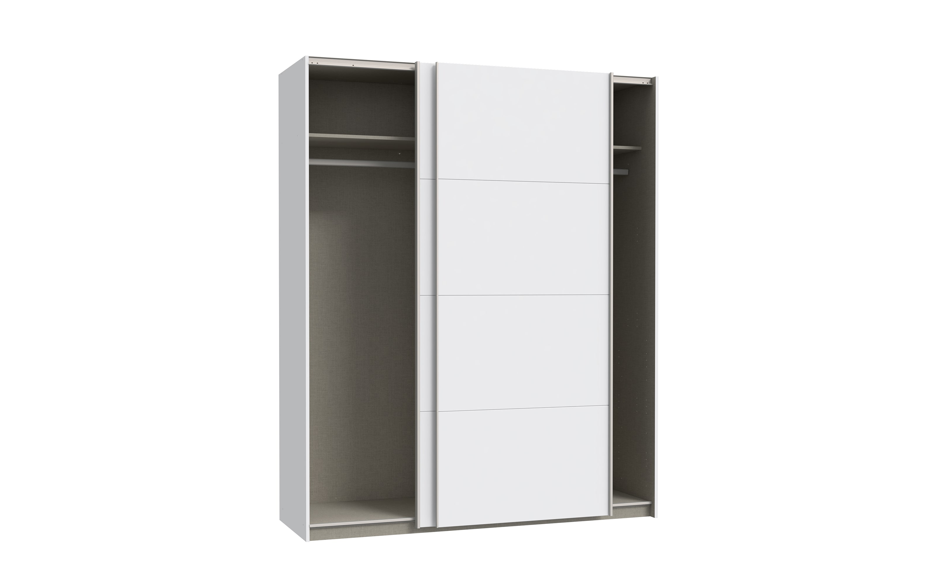 Kleiderschrank Schach & Matt 2, weiß, 170,3 cm