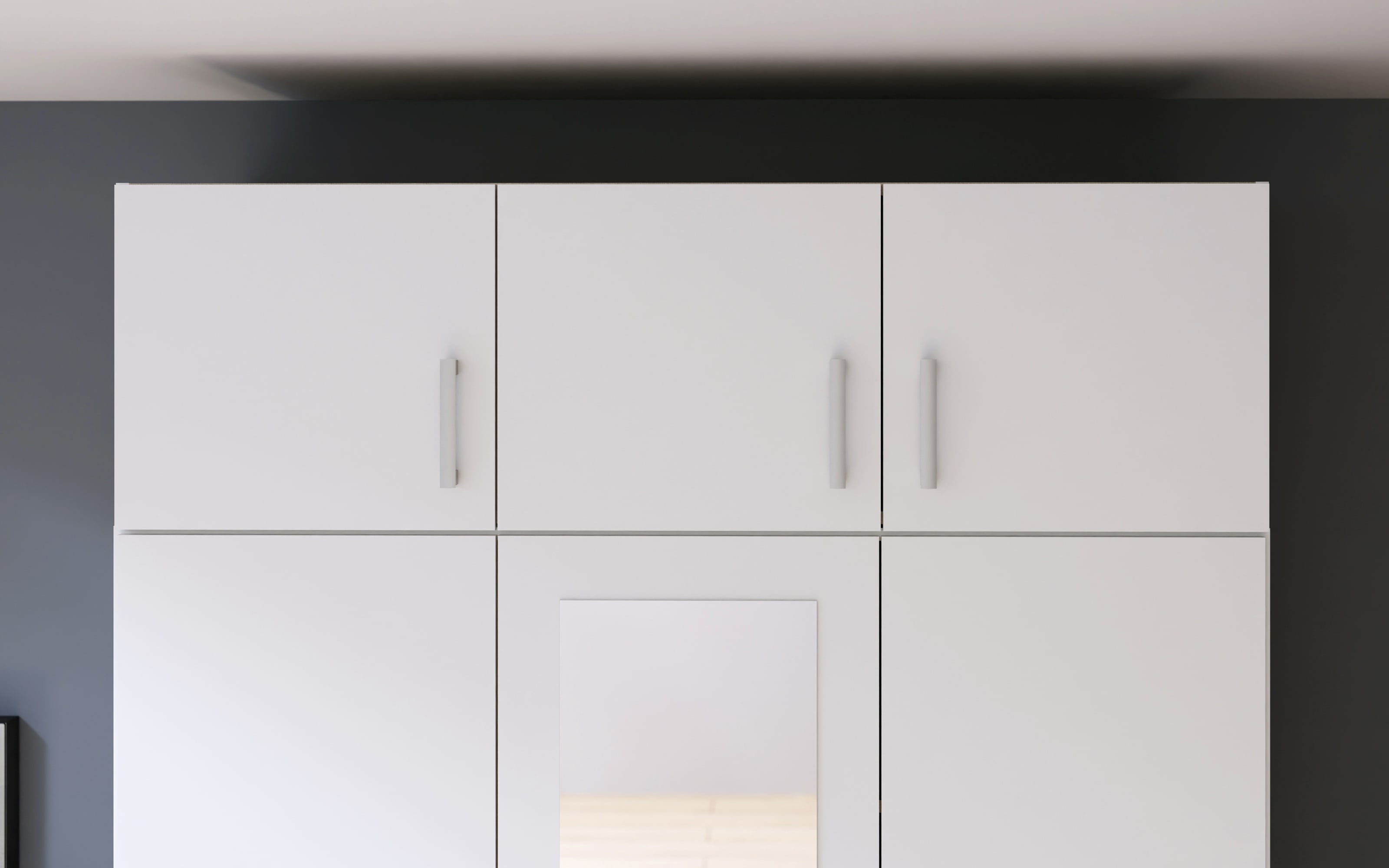 Schrankaufsatz Econobox2, weiß, 133,2 cm
