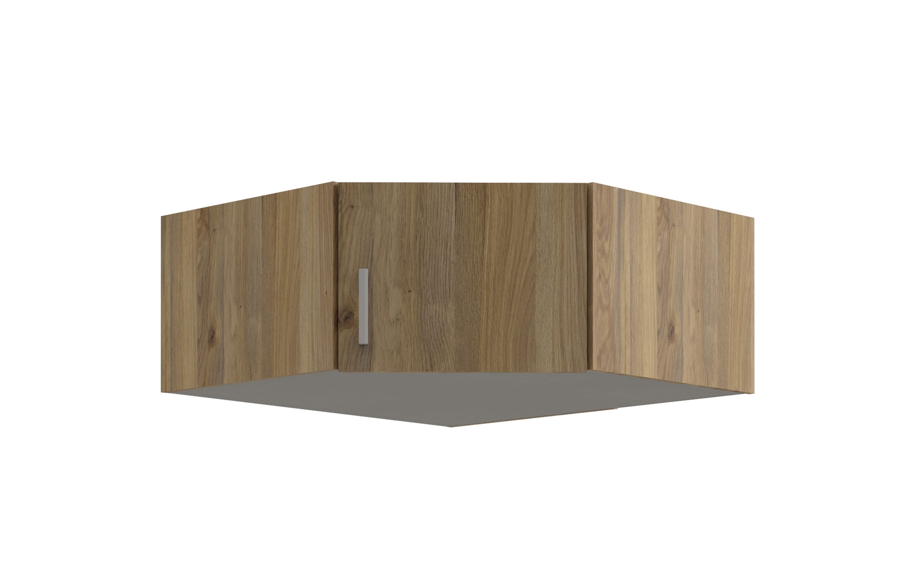 Eck-Schrankaufsatz Econobox2, Mauvelle Eiche-Nachbildung, 89,5 cm