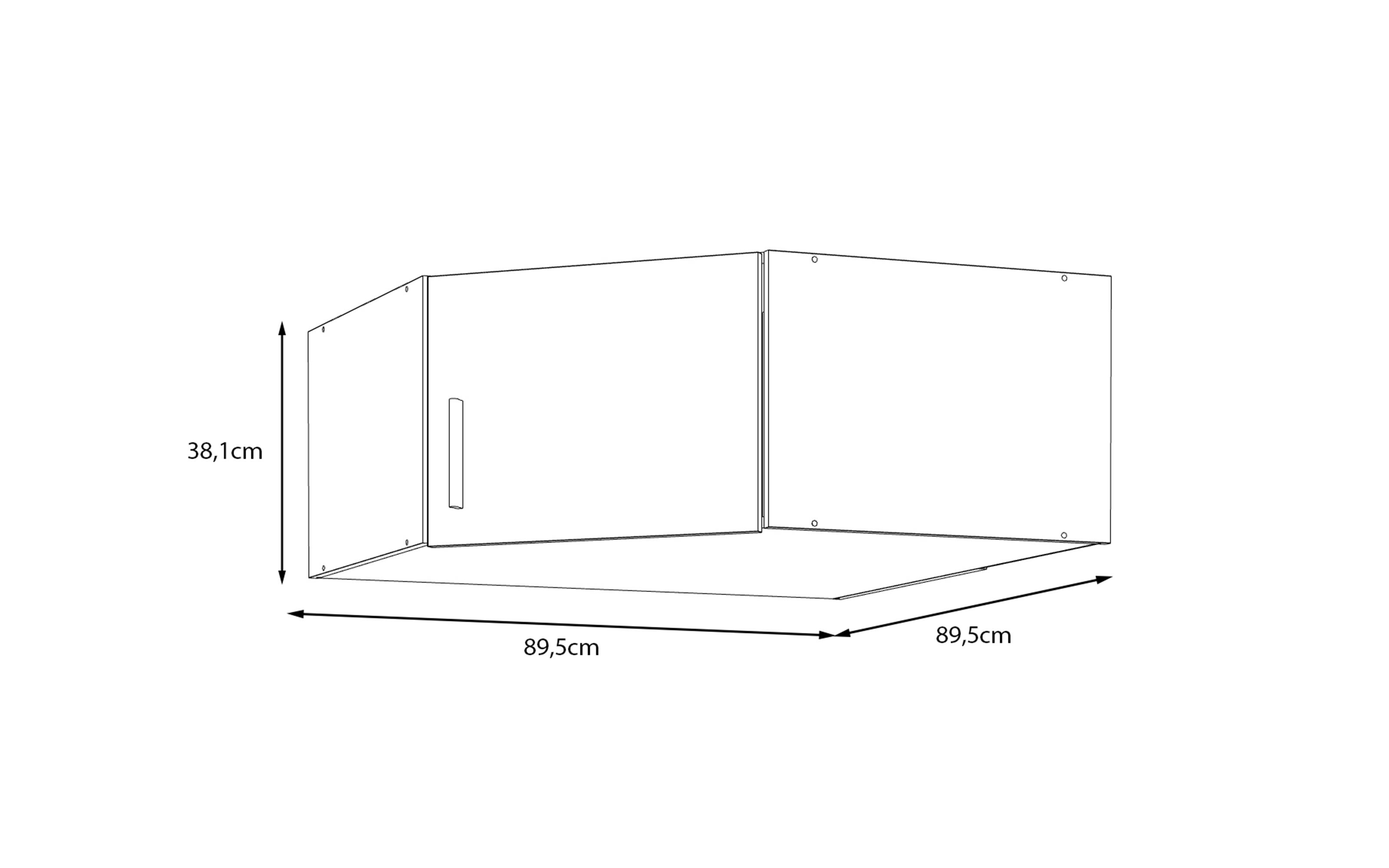 Eck-Schrankaufsatz Econobox2, Mauvelle Eiche-Nachbildung, 89,5 cm