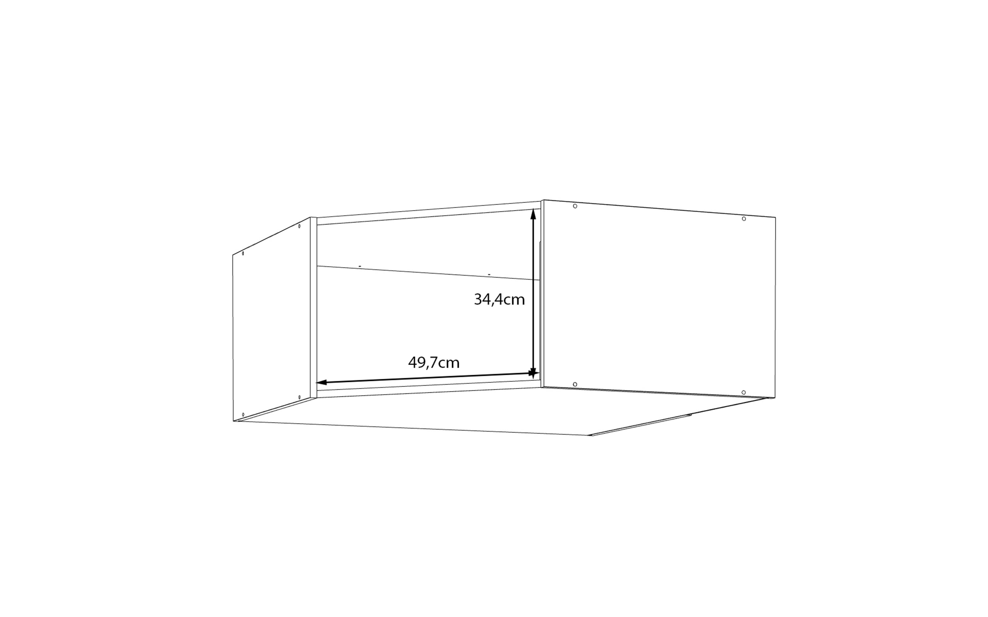 Eck-Schrankaufsatz Econobox2, Mauvelle Eiche-Nachbildung, 89,5 cm