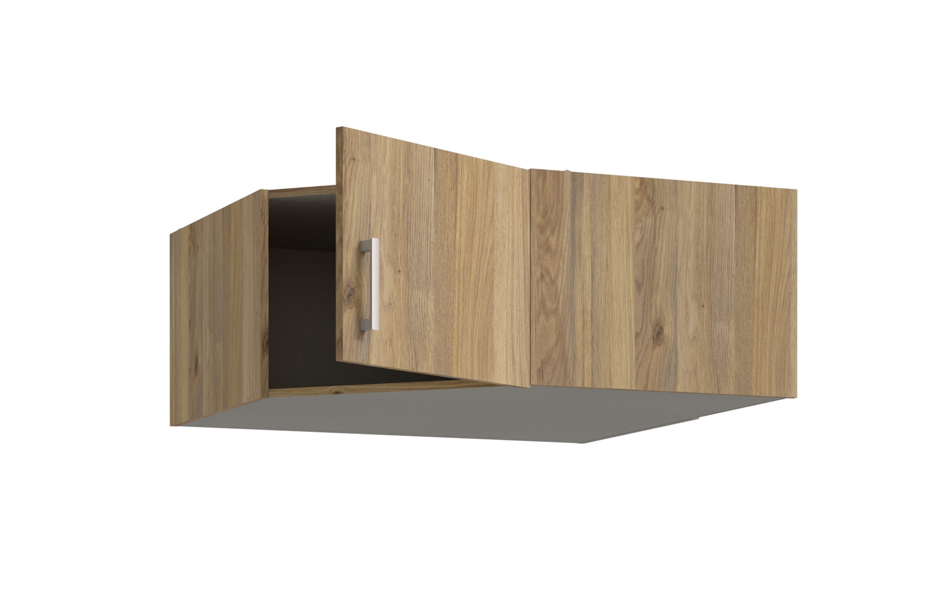Eck-Schrankaufsatz Econobox2, Mauvelle Eiche-Nachbildung, 89,5 cm